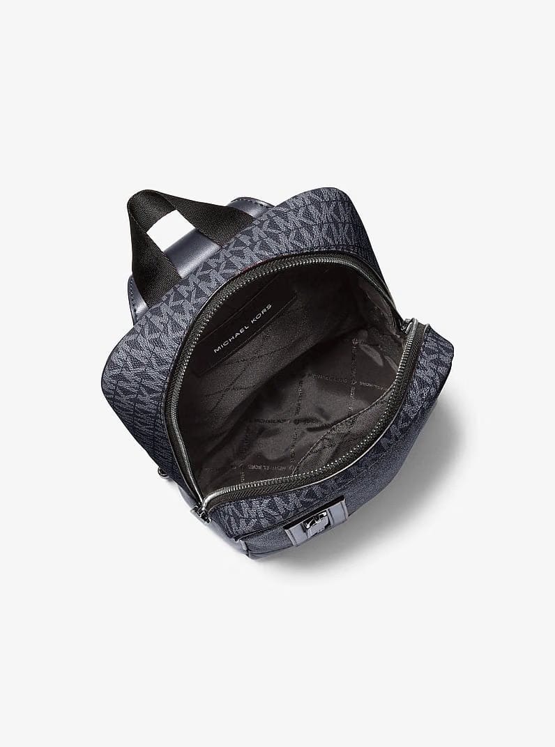 Michael Kors Cooper Signature Logo Sling Pack Admrl-Plblue