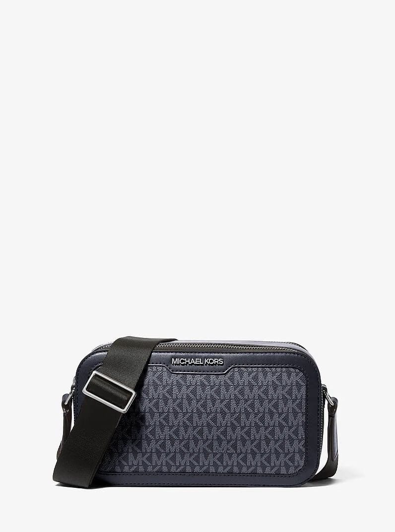 Michael Kors Cooper Signature Logo Crossbody Bag Admrl-Plblue