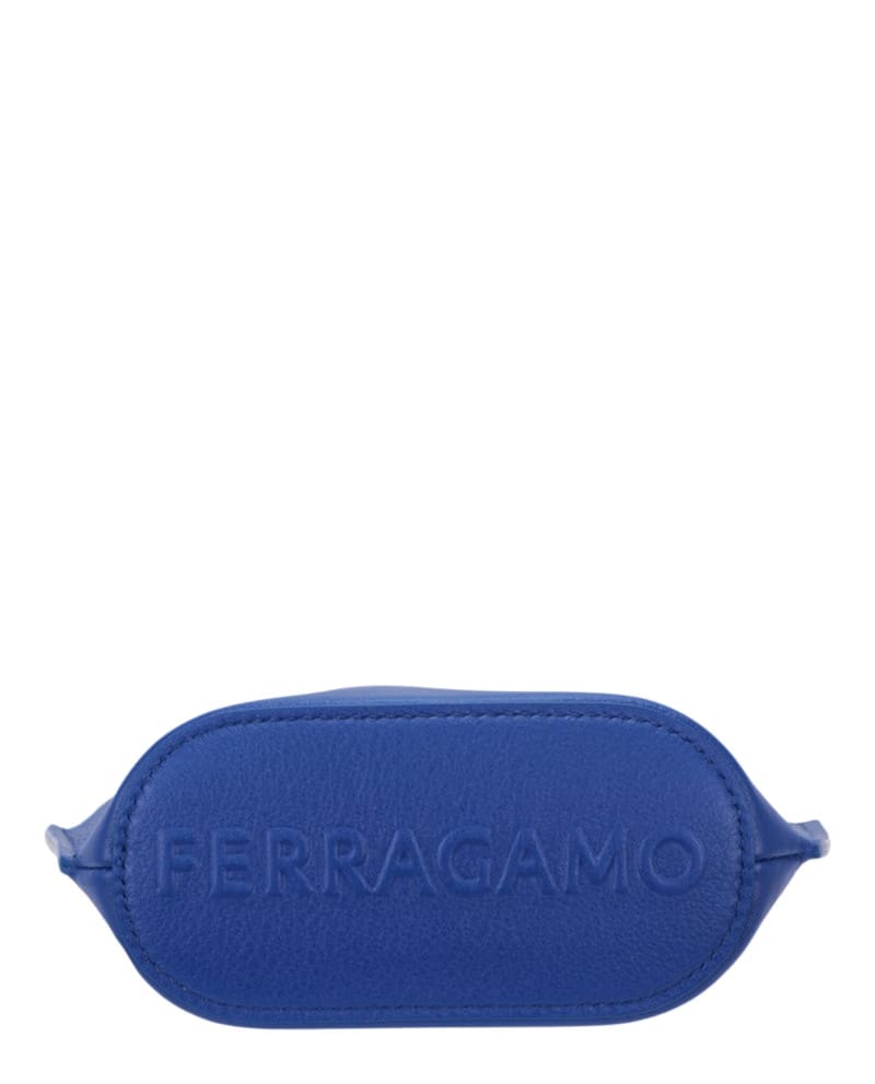 Ferragamo Micro Logo Pouch Blue