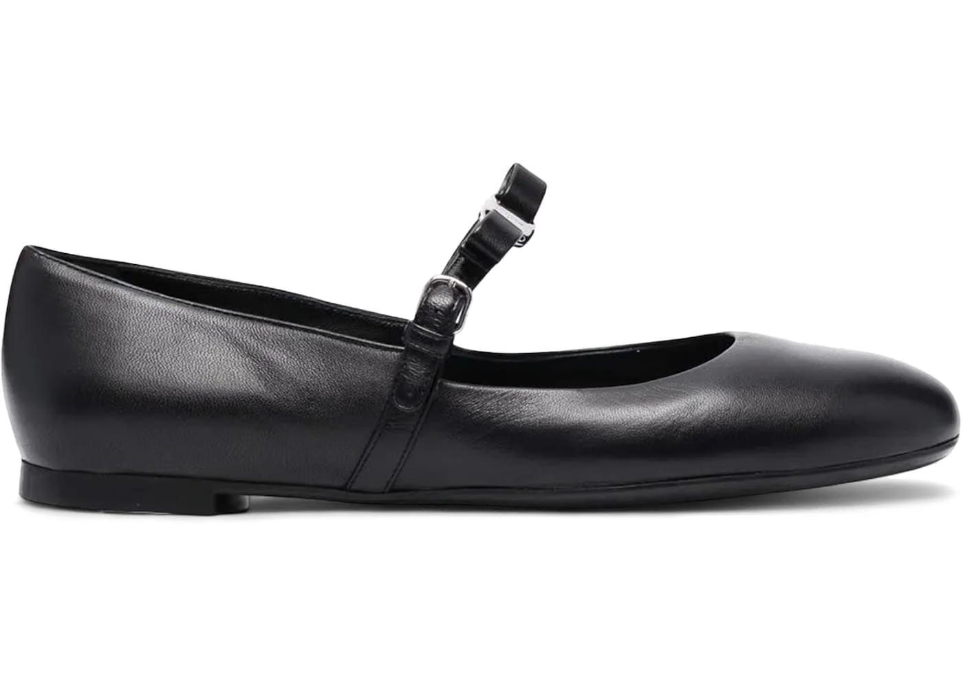 Ferragamo Lizz Leather Ballerina Shoes Black (Women's)