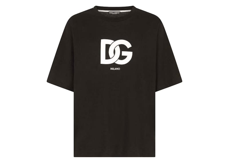 Dolce & Gabbana Cotton DG Logo Print T-Shirt Black