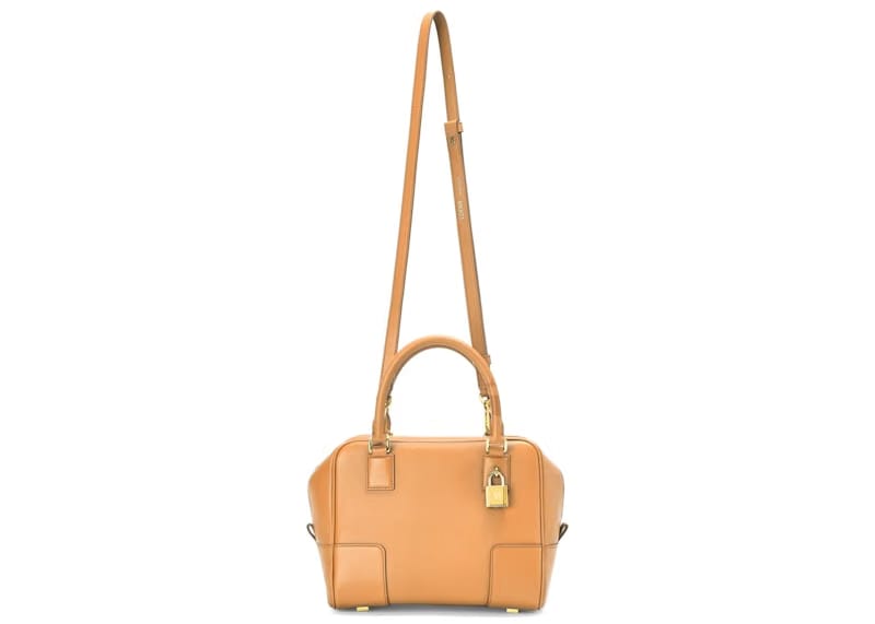 LOEWE Amazona 19 Square Bag in Nappa Calfskin Warm Desert