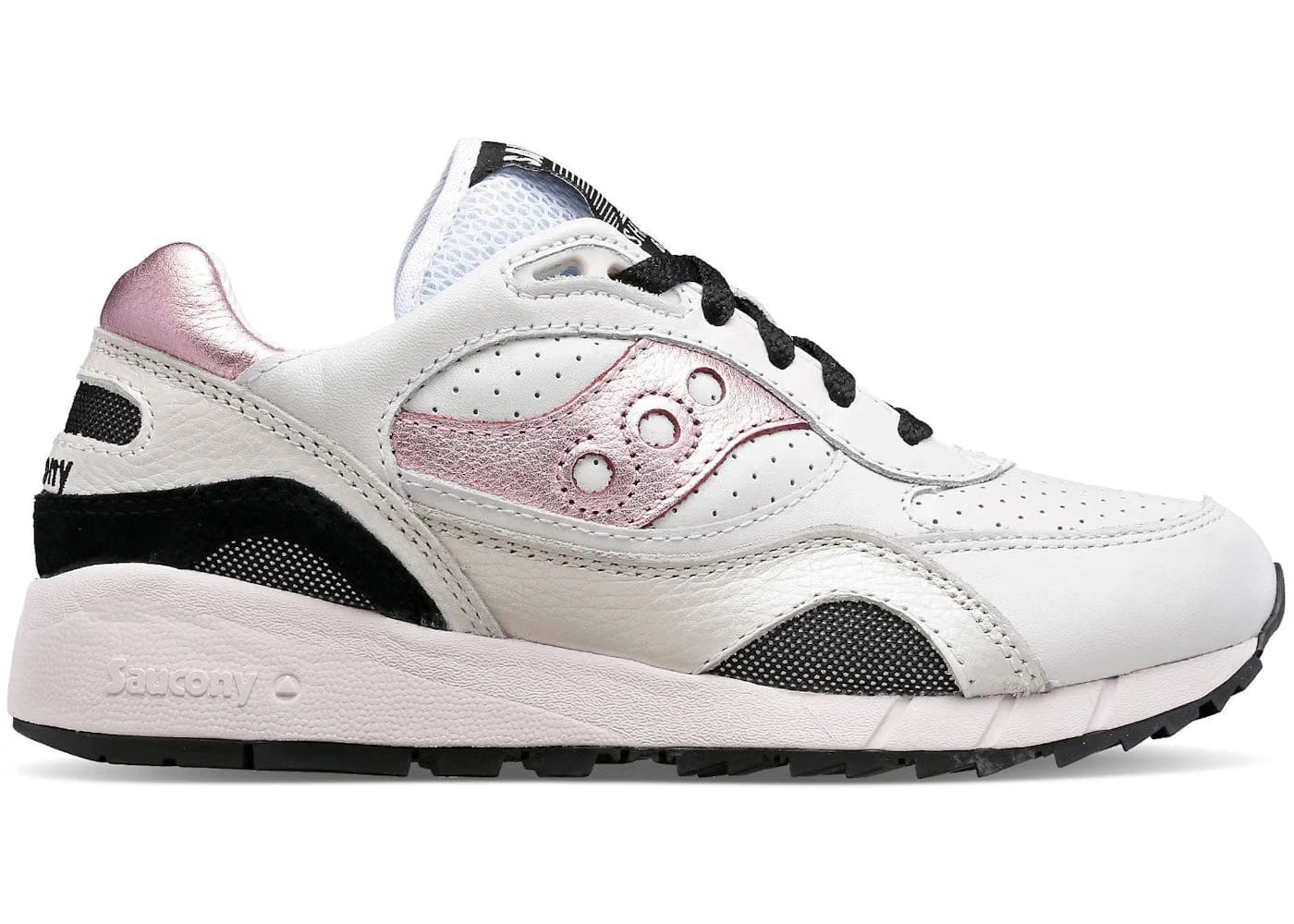 Saucony Shadow 6000 White Metallic Pink Womens