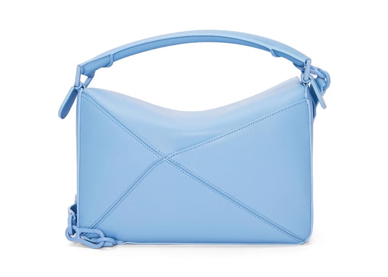 LOEWE Puzzle Bag In Satin Calfskin Olympic Blue