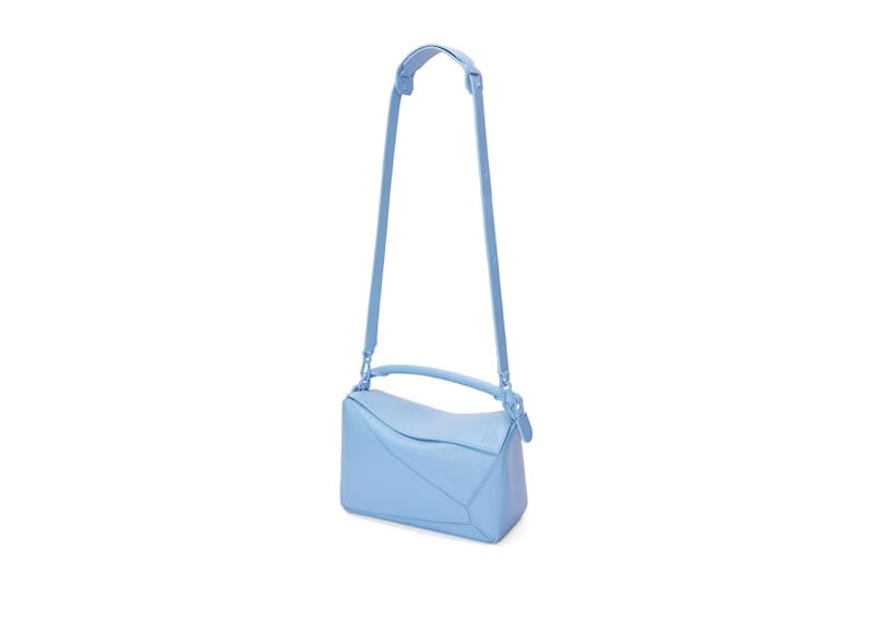 LOEWE Puzzle Bag In Satin Calfskin Olympic Blue