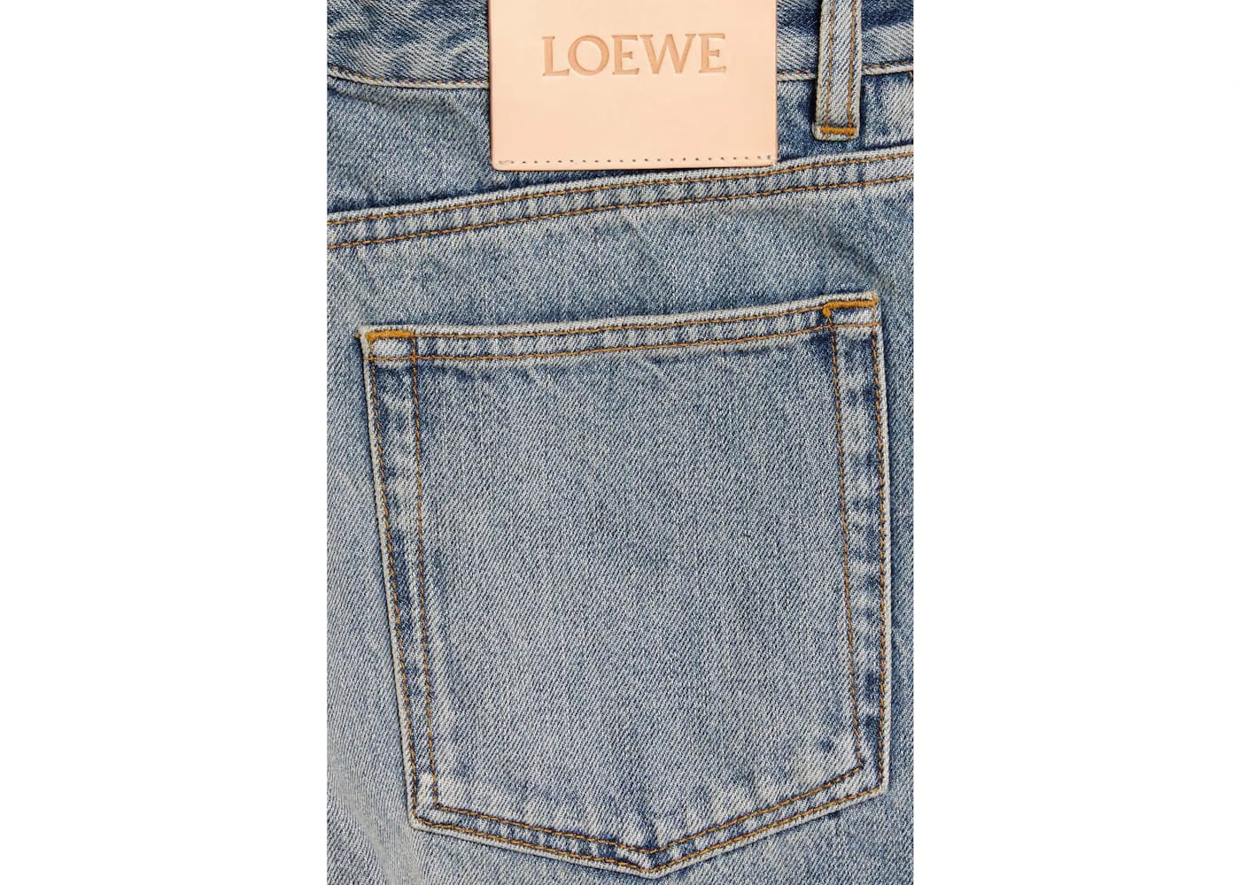 LOEWE Wide Leg Jeans in Denim Washed Denim