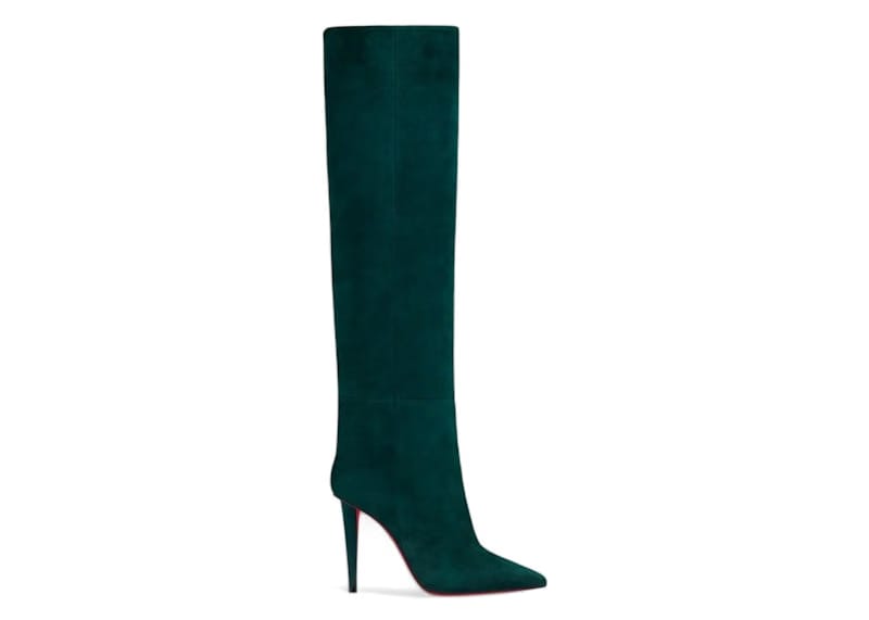 Christian Louboutin Astrilarge Botta 100 Suede Knee-High Boots Vosges (Women's)