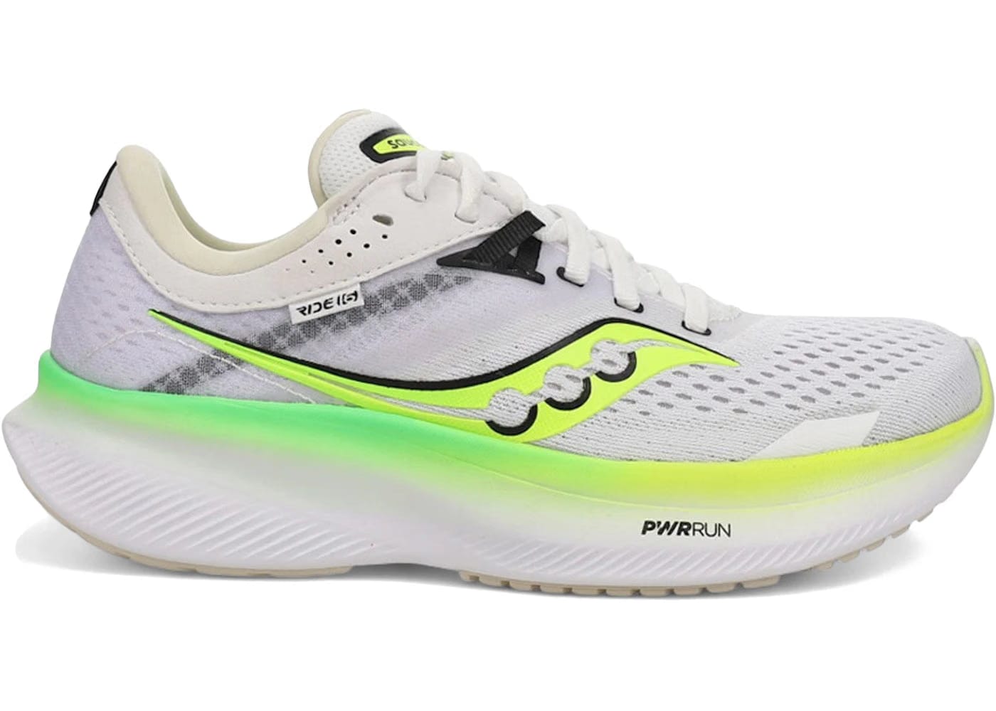 Saucony Ride 16 White Slime Womens