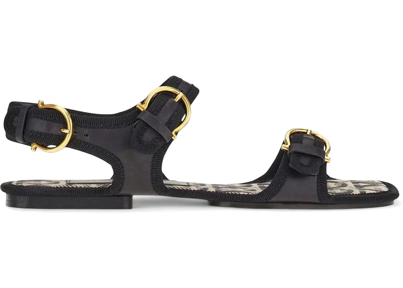Ferragamo Sandal Black Gold (Women's)