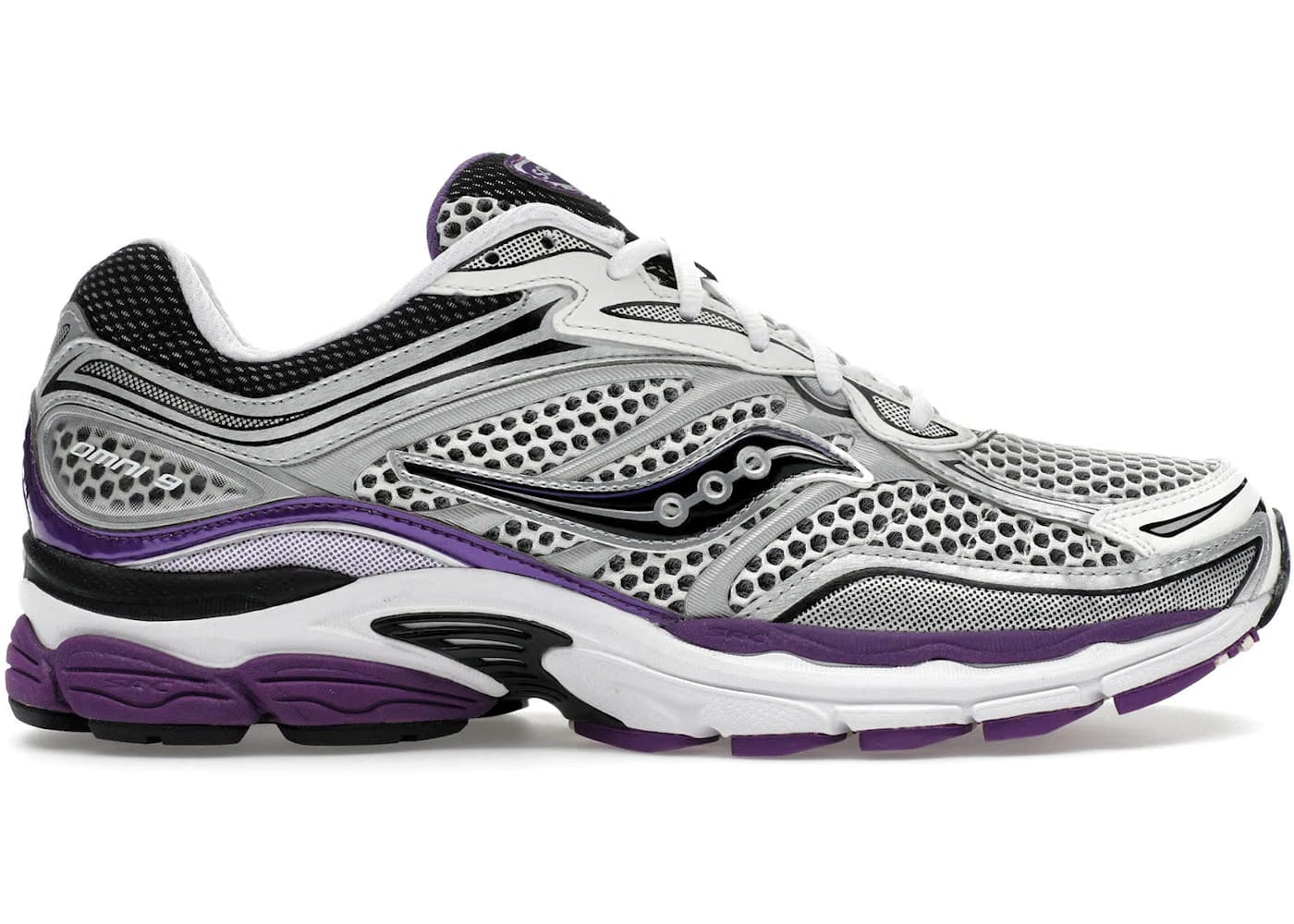 Saucony Progrid Omni 9 White Black Silver Purple