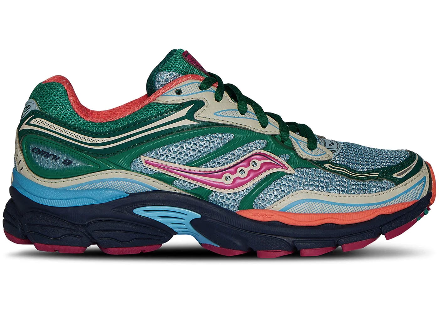 Saucony Progrid Omni 9 Spruce Sterling Orange Womens