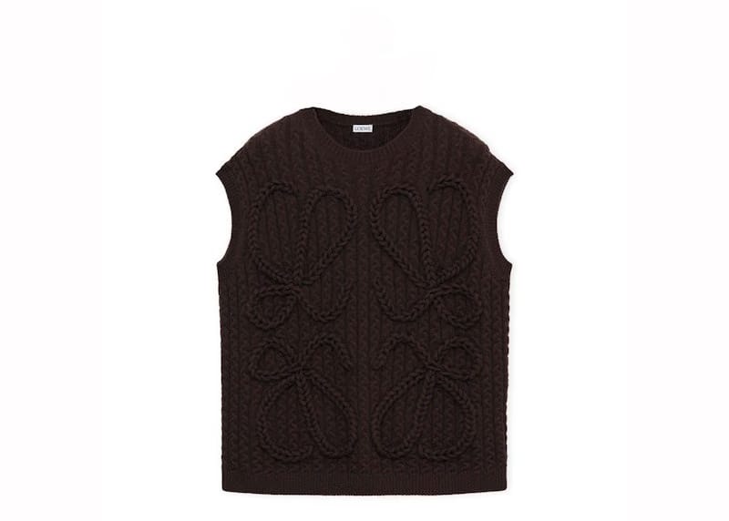 LOEWE Wool Vest Chocolate