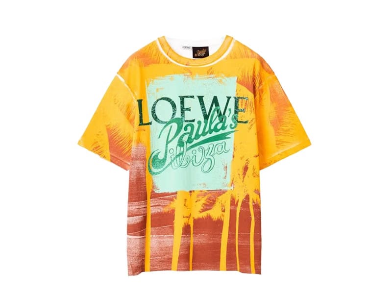 LOEWE Palm Print T-Shirt Soft White/Multi