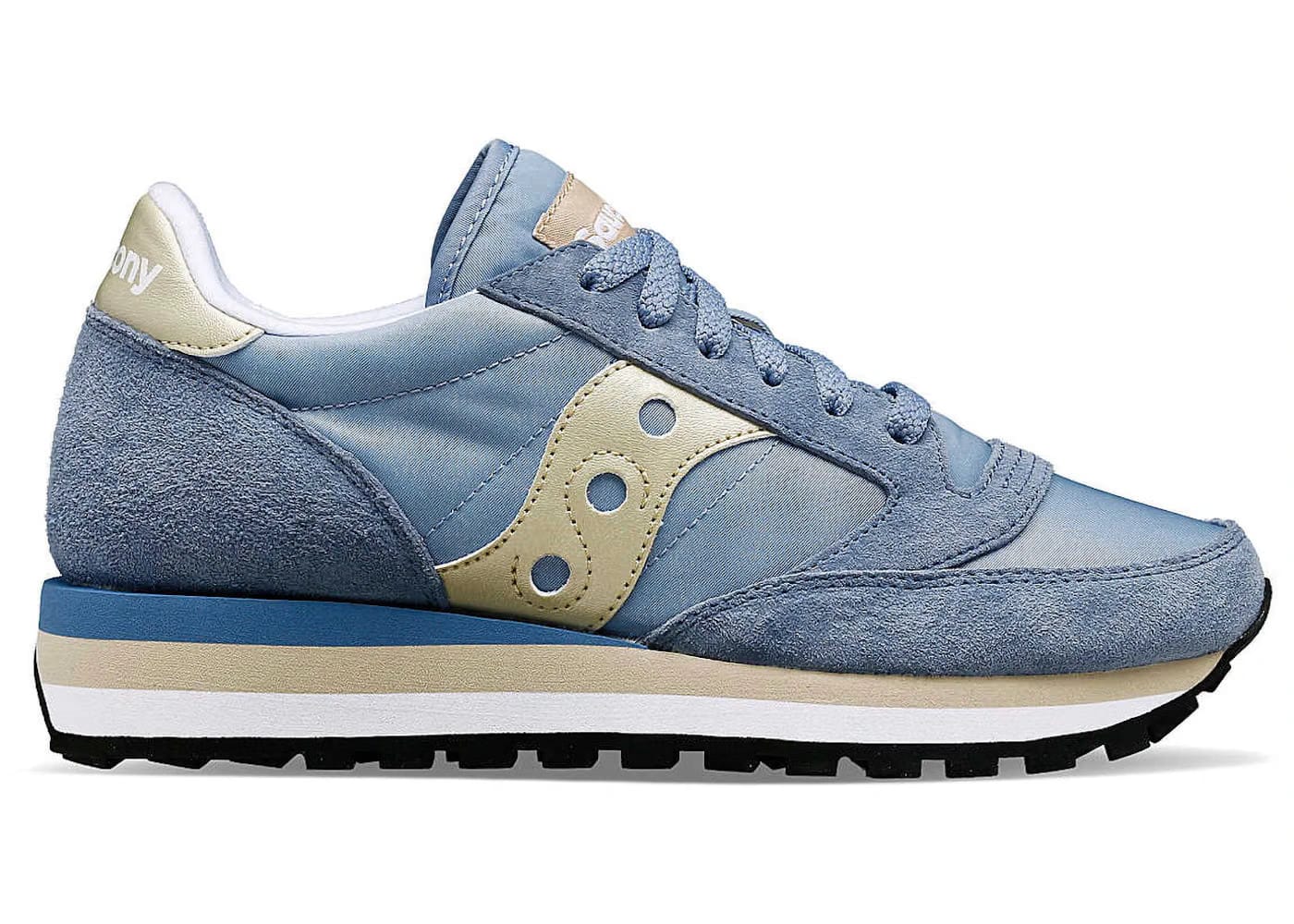 Saucony Jazz Triple Light Blue Gold Womens