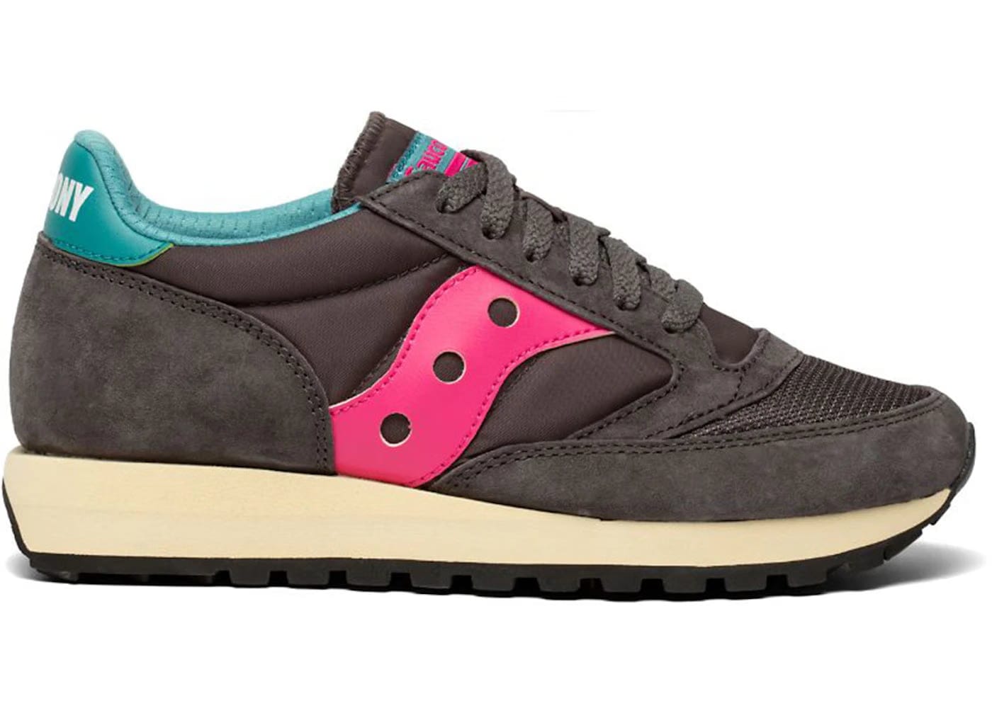 Saucony Jazz 81 Dark Grey Pink Womens