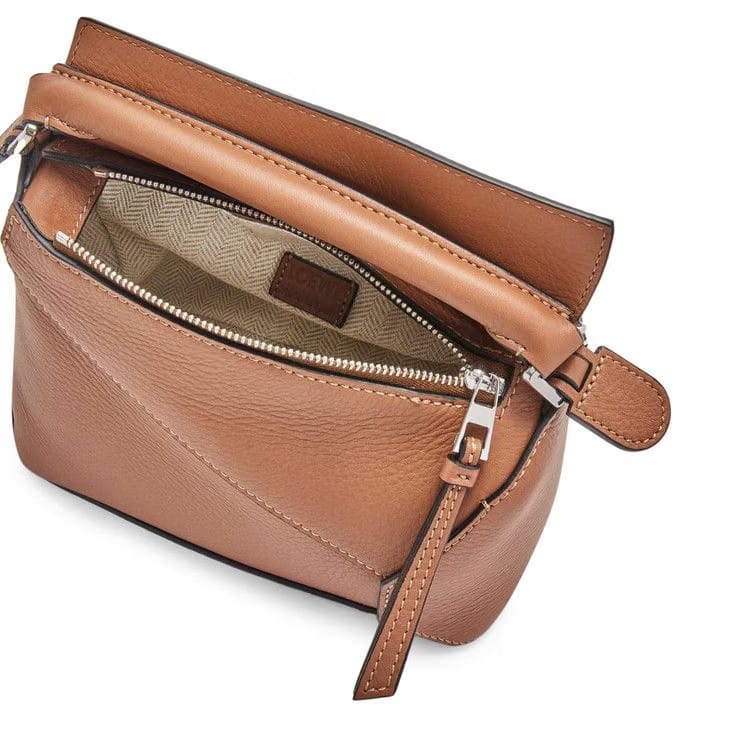 LOEWE Mini Puzzle Bag in Classic Calfskin Tan