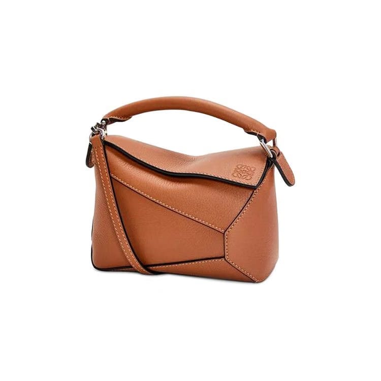 LOEWE Mini Puzzle Bag in Classic Calfskin Tan