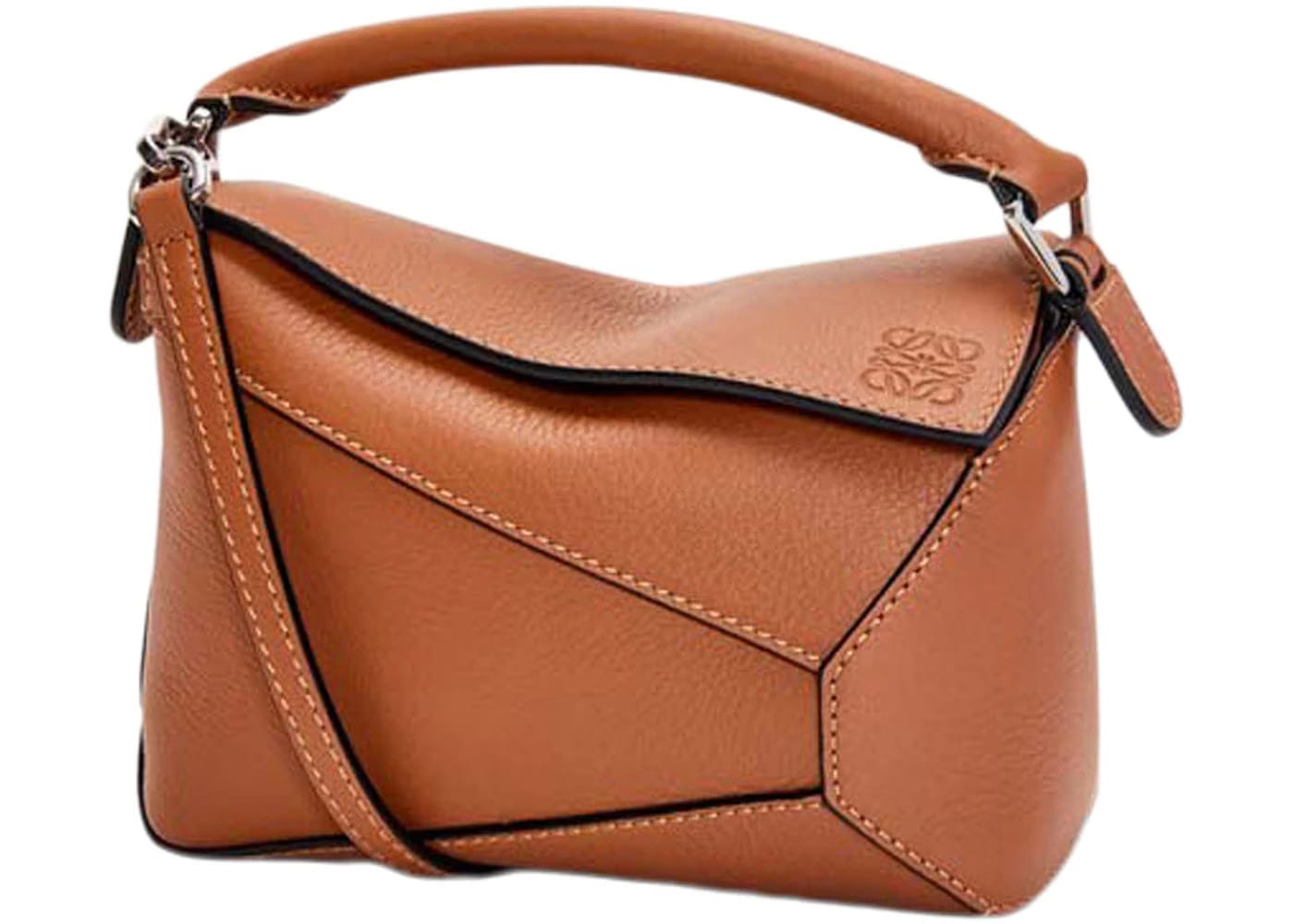 LOEWE Mini Puzzle Bag in Classic Calfskin Tan