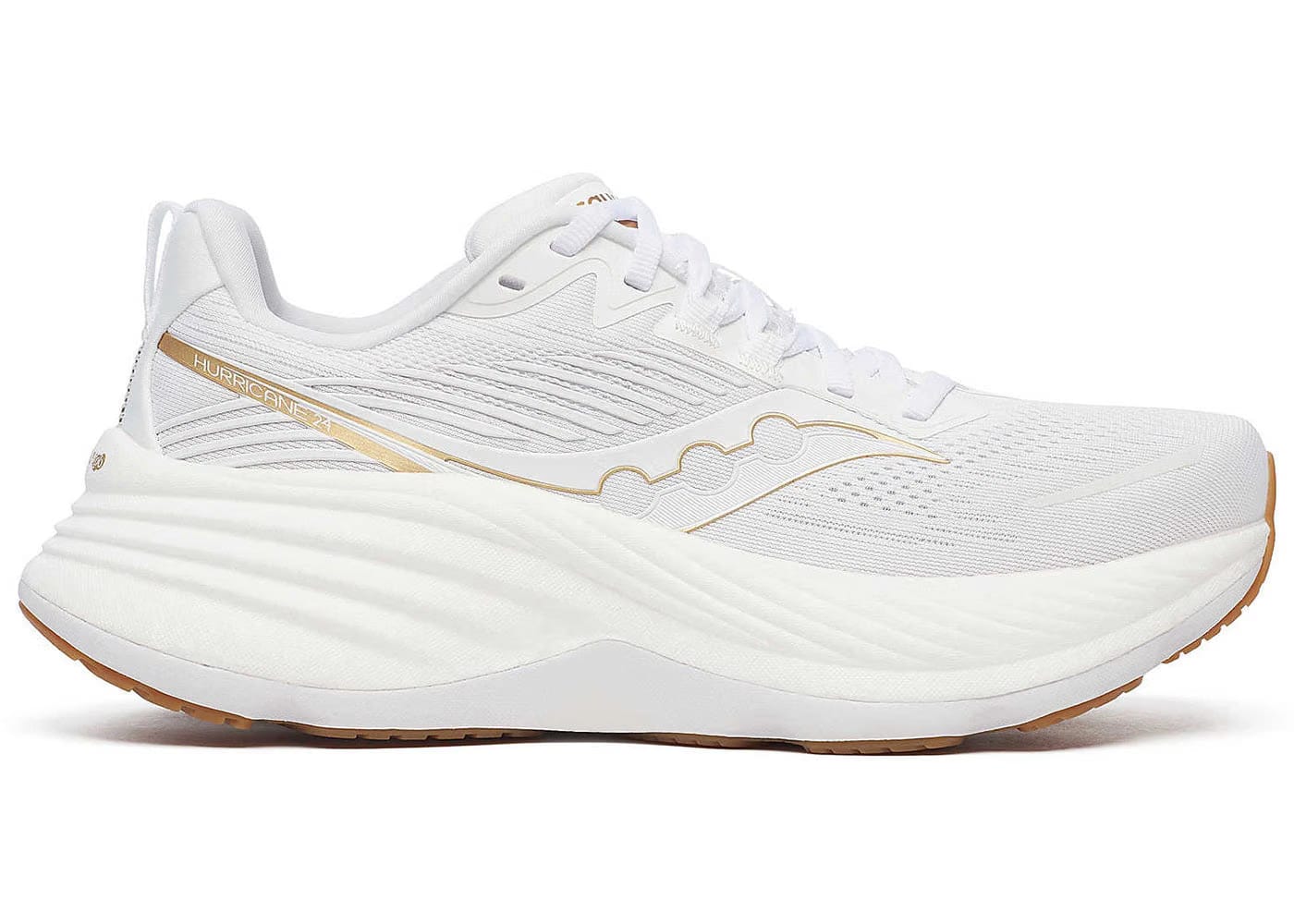 Saucony Hurricane 24 White Gold Womens