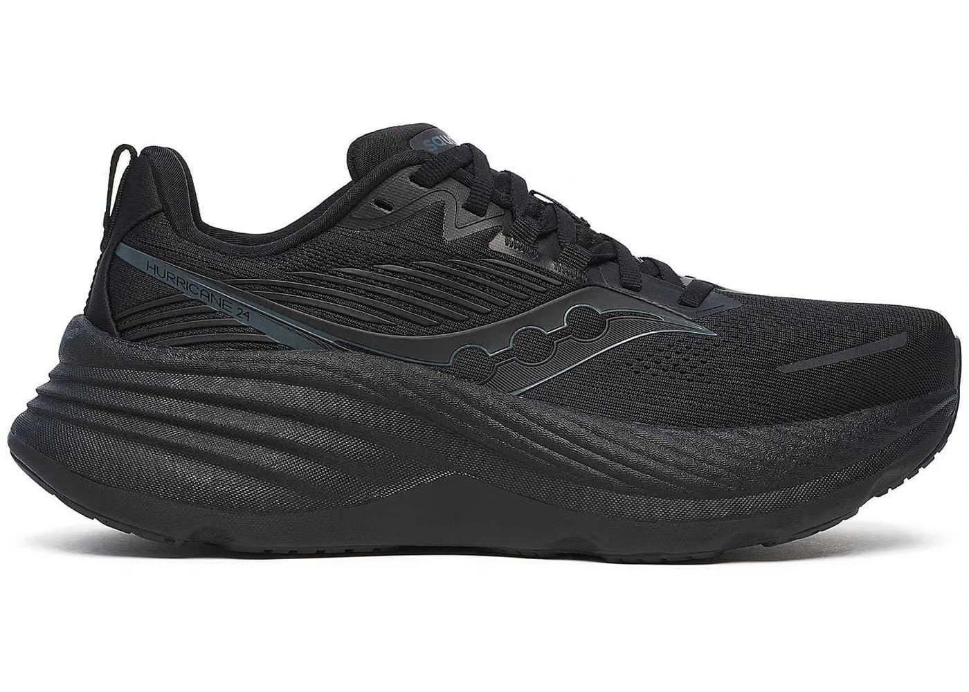 Saucony Hurricane 24 Black Black Womens