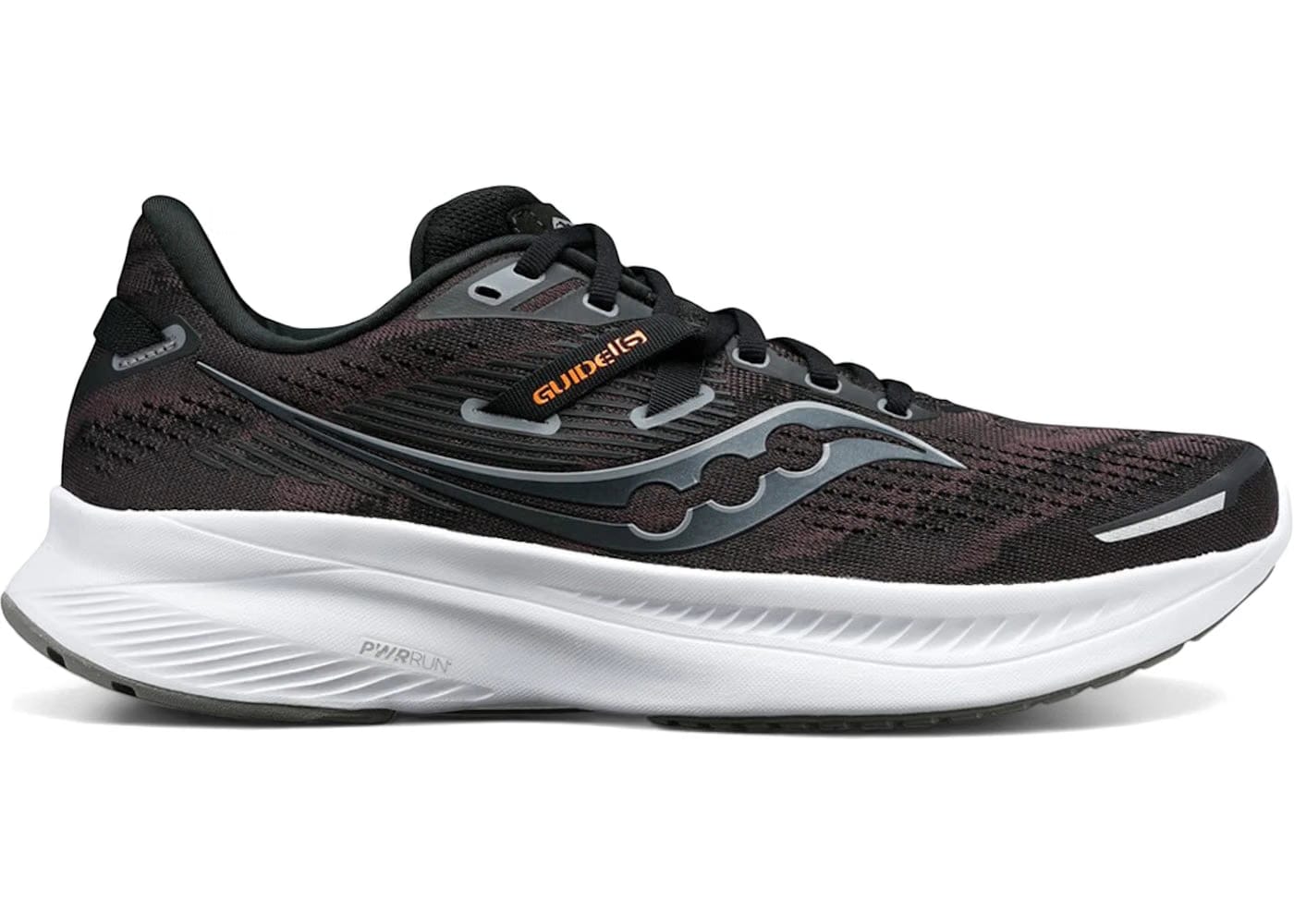 Saucony Guide 16 Black Orange White Womens