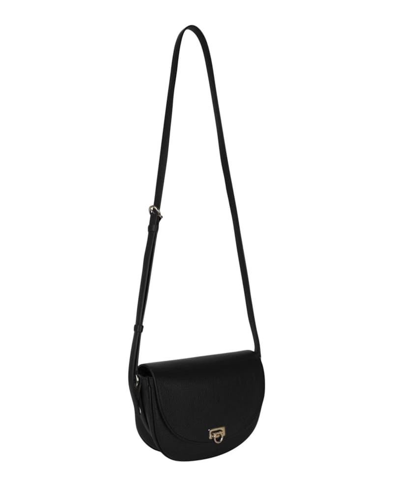 Ferragamo Gancini Buckle Crossbody Black