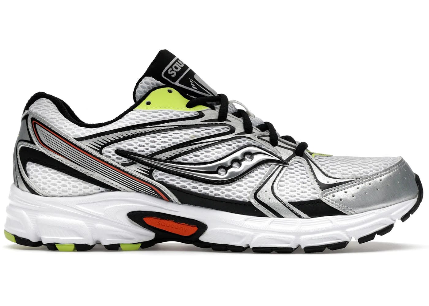 Saucony Grid Ride Millennium White Silver Lime Orange