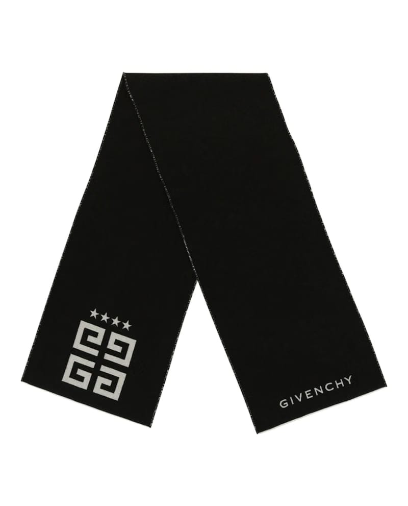Givenchy Reversible 4G Stars Scarf Black White