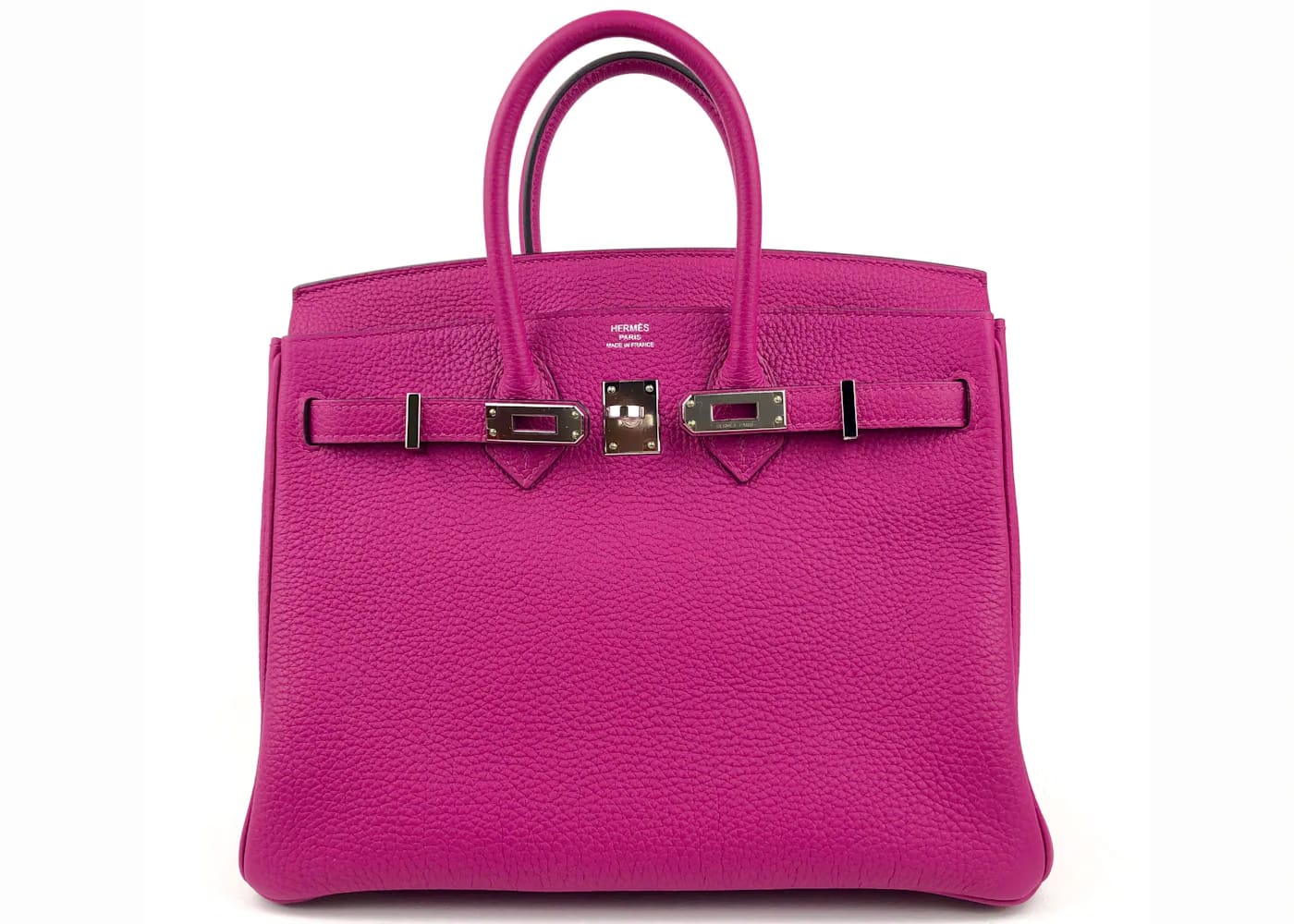 Hermes Birkin Togo Palladium 25 Rose Pourpre