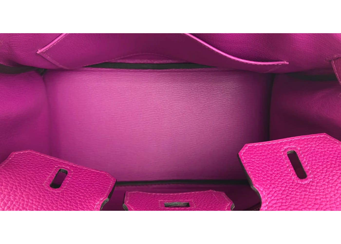 Hermes Birkin Togo Palladium 25 Rose Pourpre