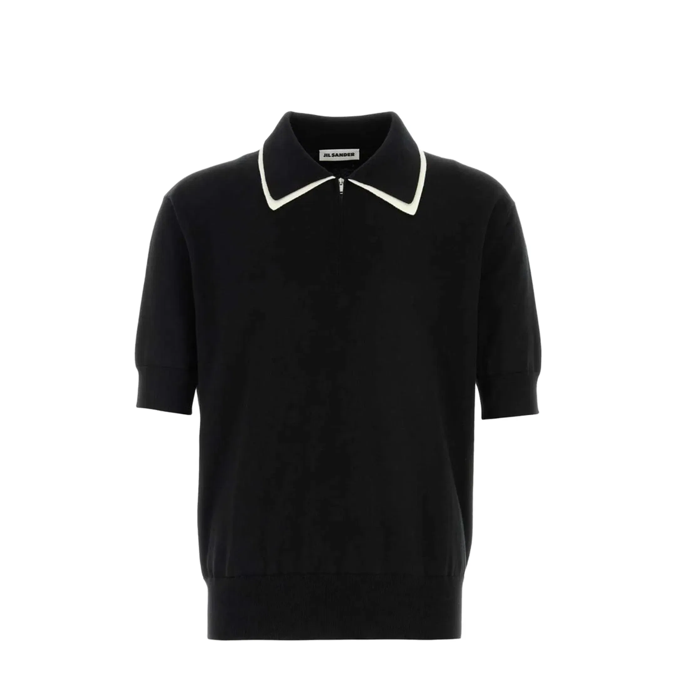 Black Cotton Polo Shirt