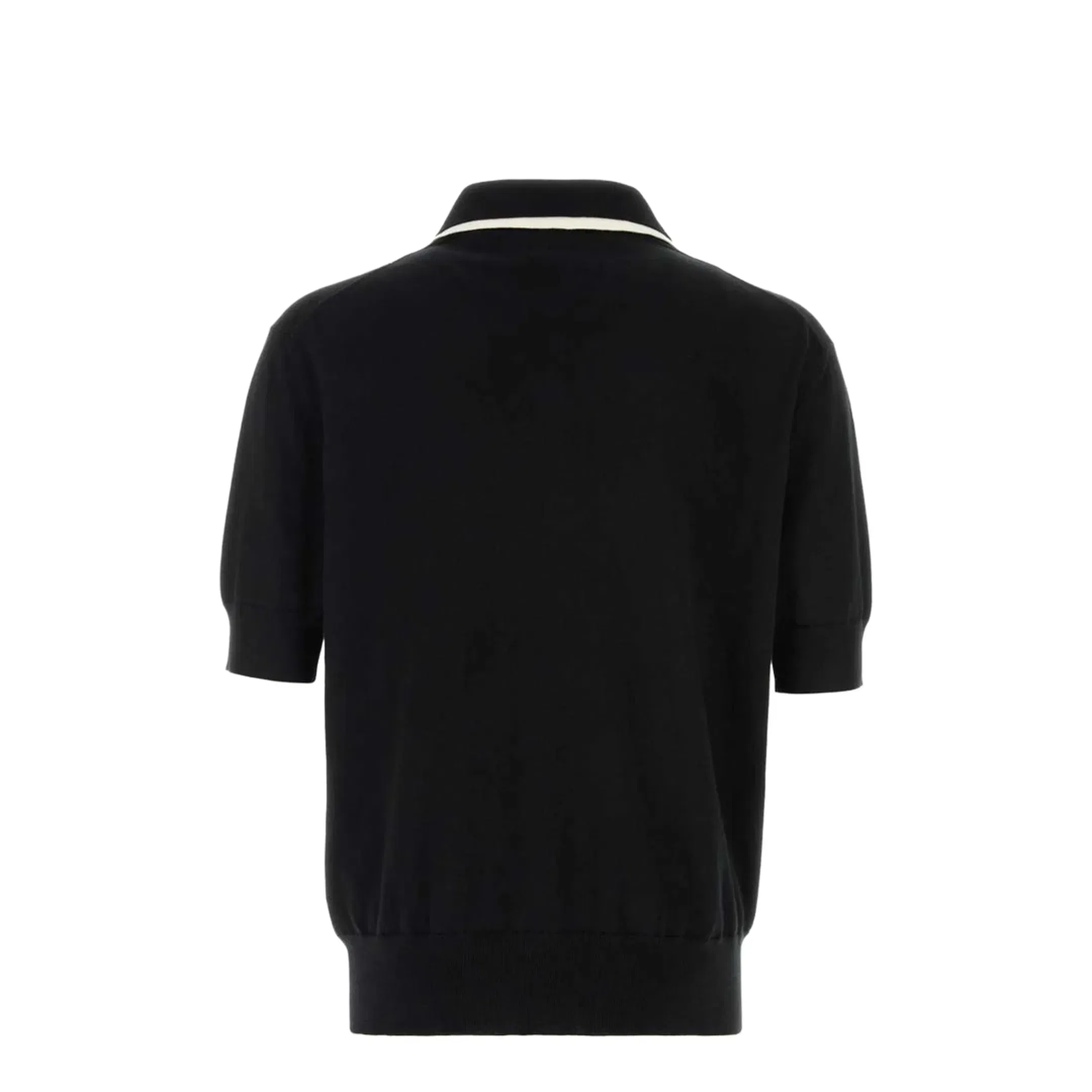 Black Cotton Polo Shirt