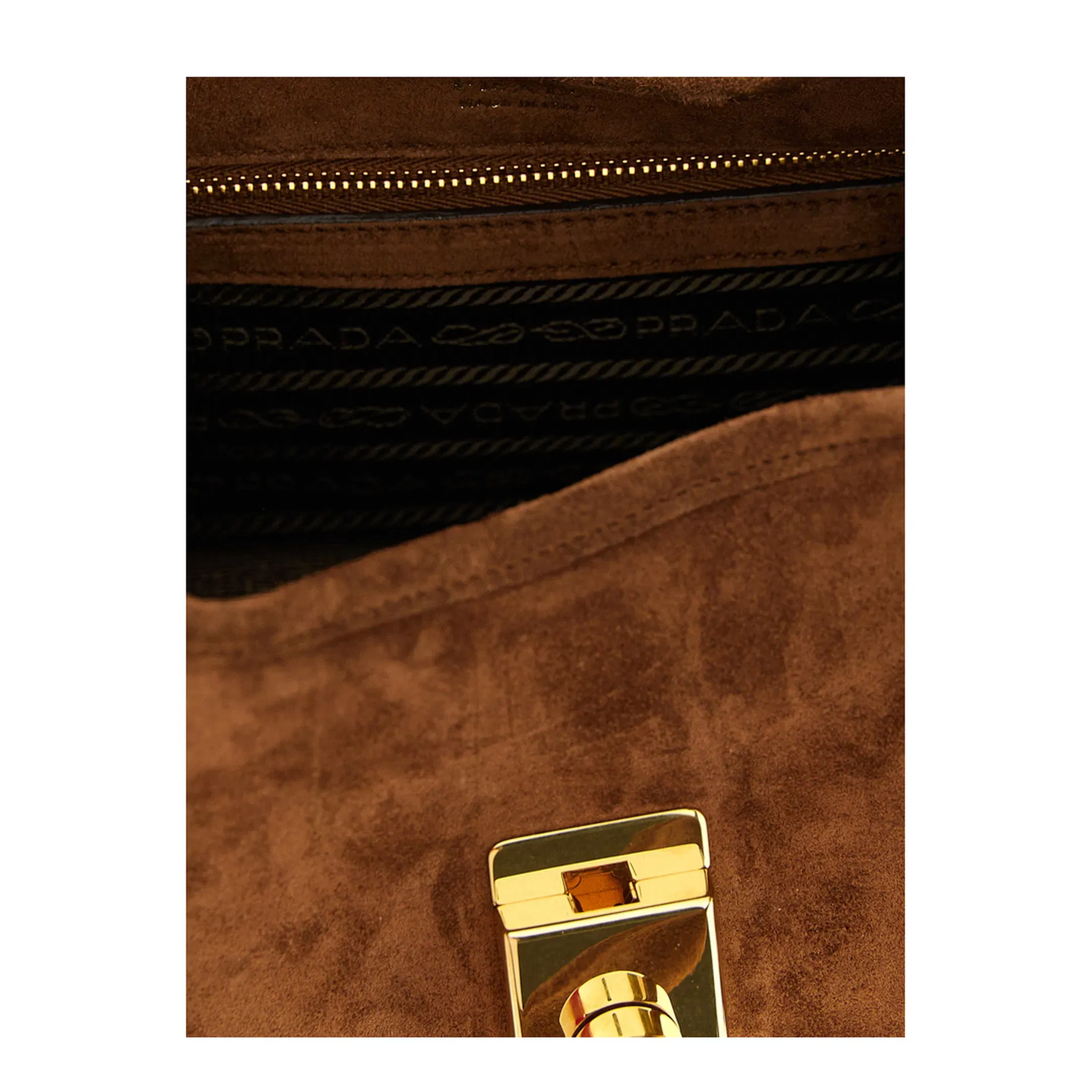 Small Suede Shoulder Bag - Brown