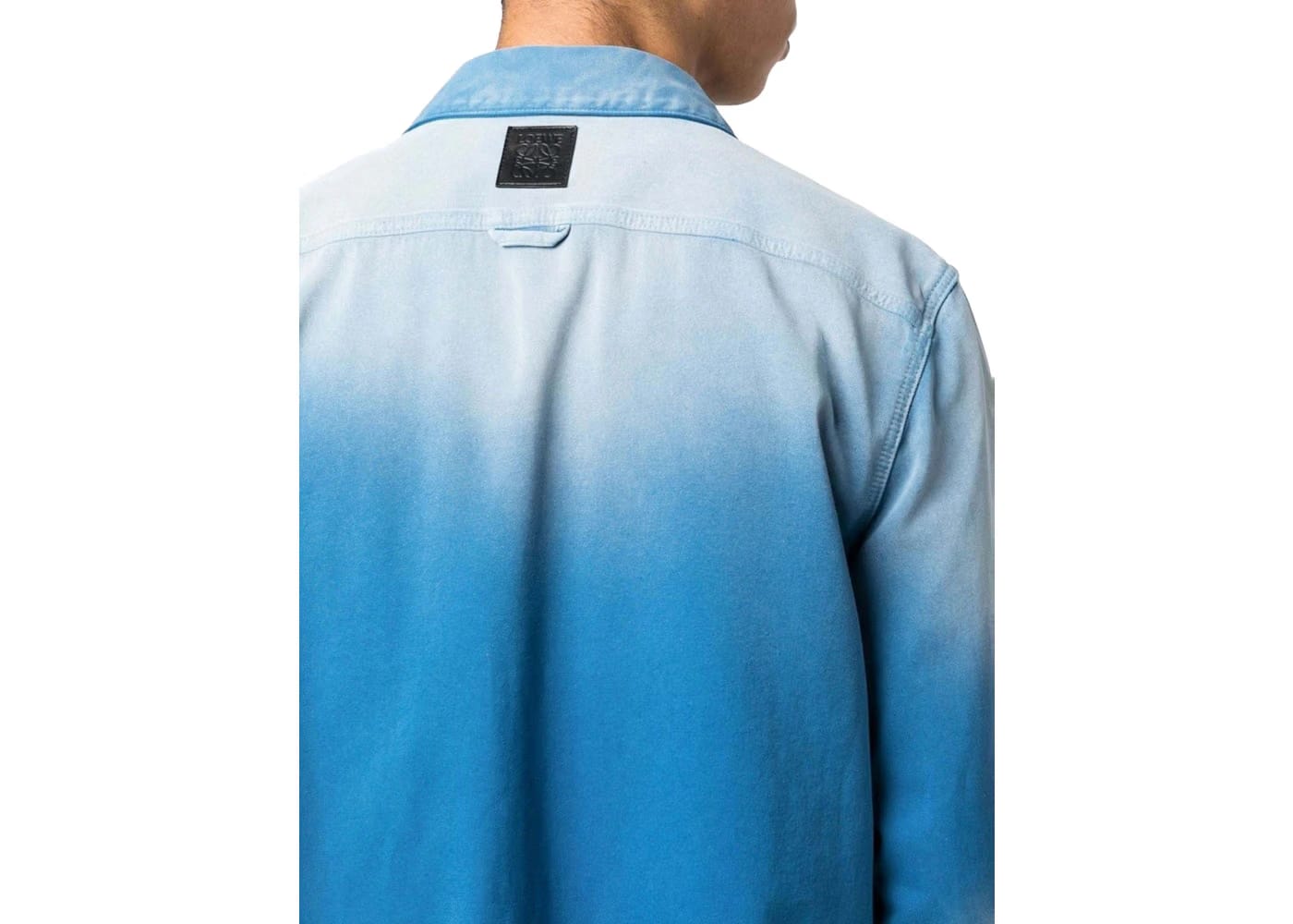 LOEWE Sunbleach Denim Regular Fit Overshirt Shirt Blue