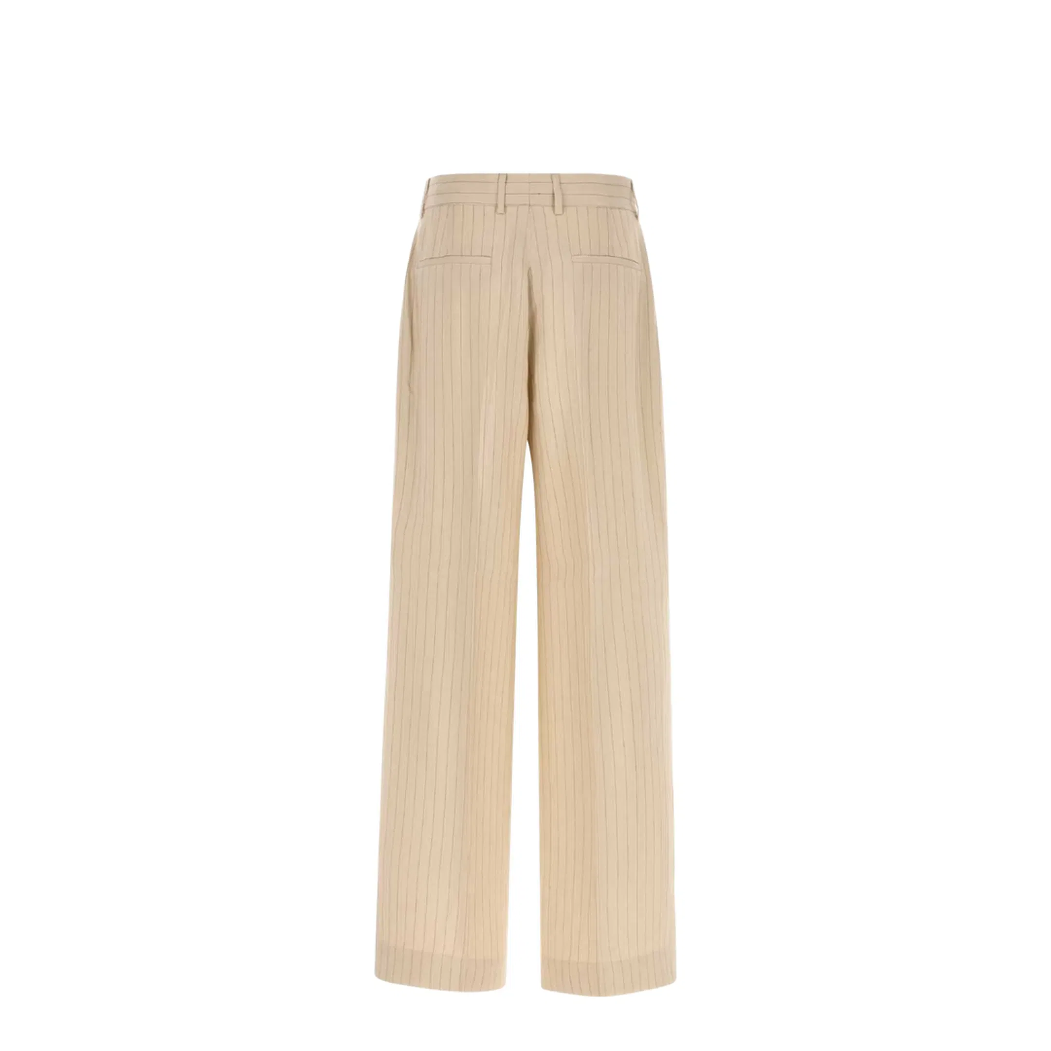 Embroidered Jersey Wide-leg Pant Beige