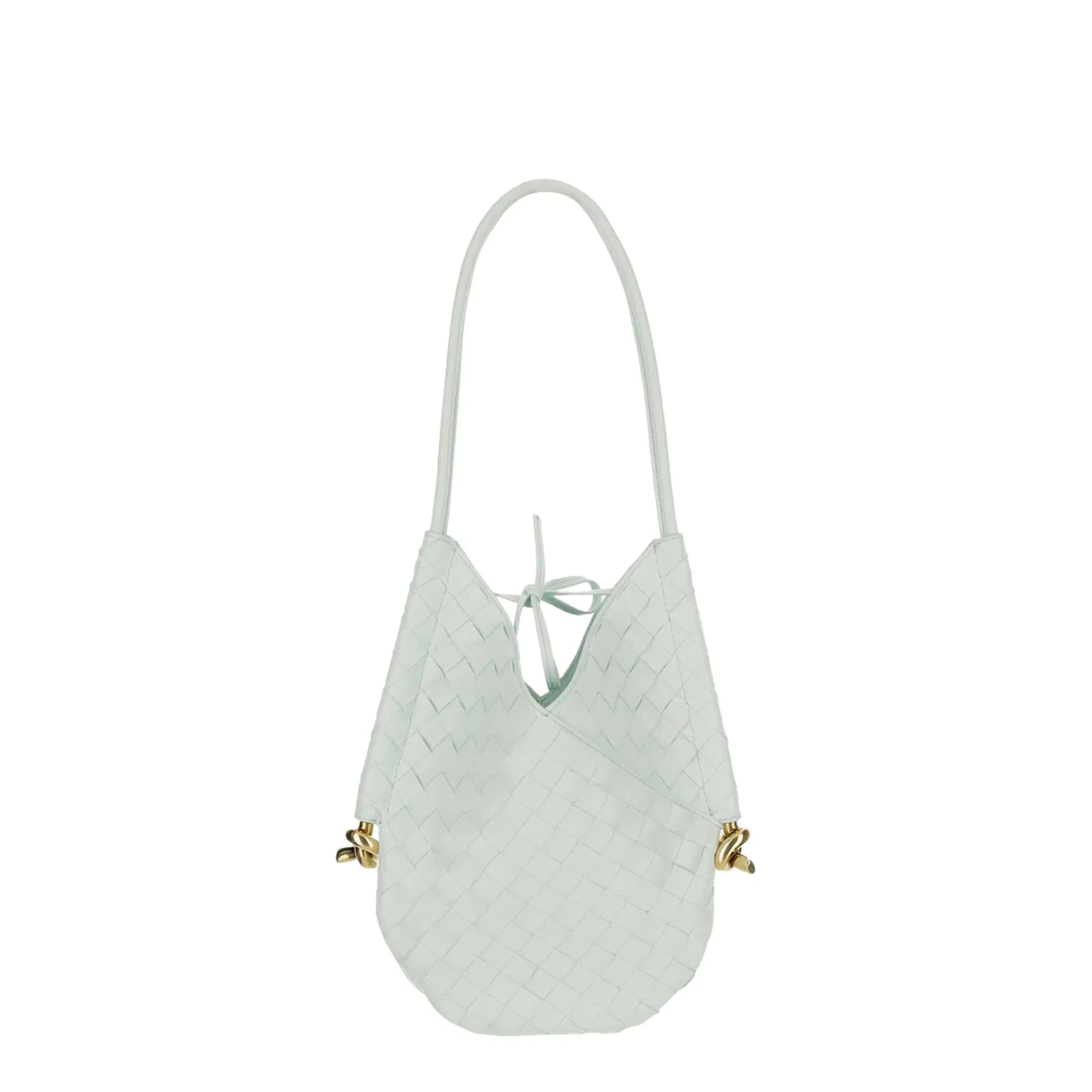 Small Solstice Leather Shoulder Bag - Light Green