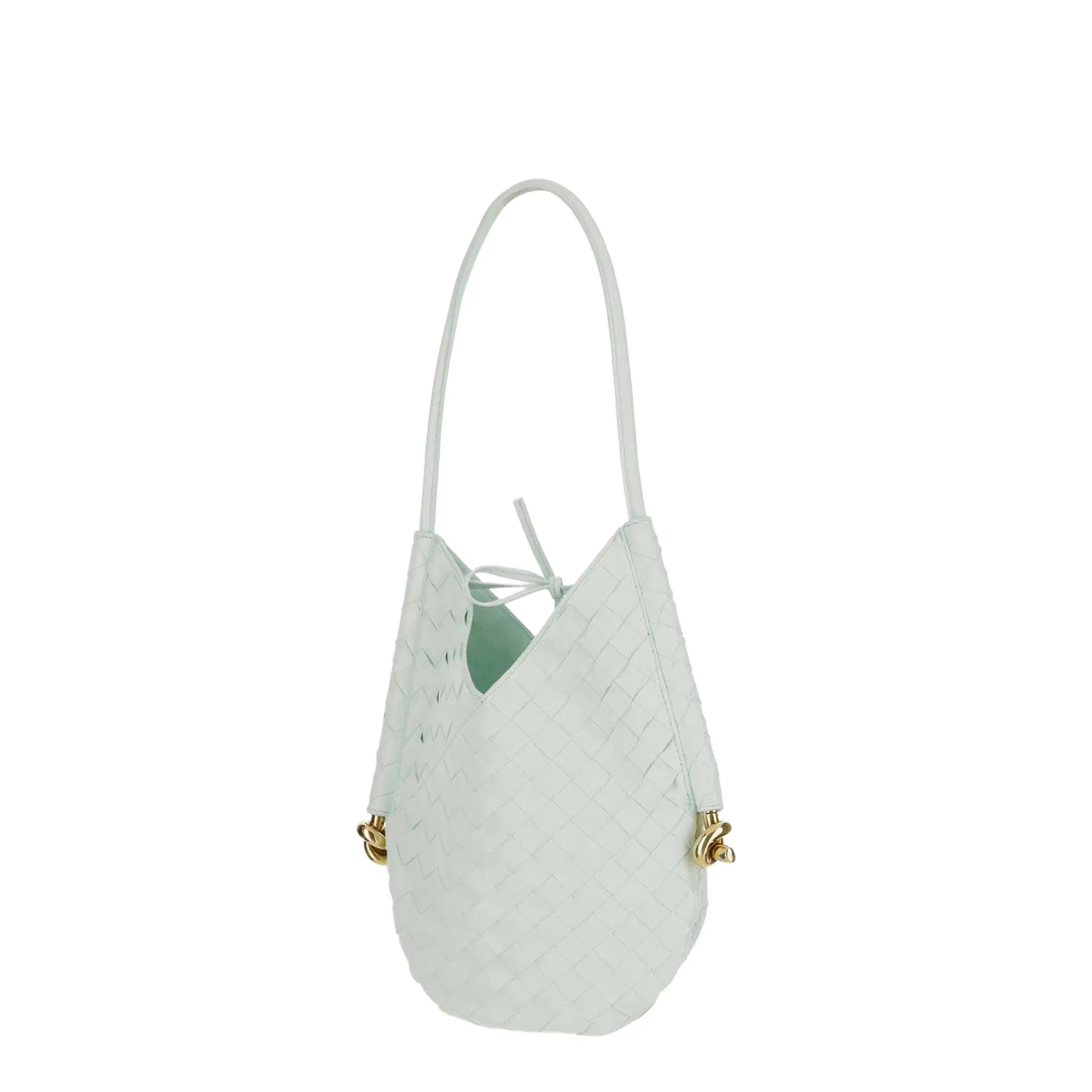 Small Solstice Leather Shoulder Bag - Light Green