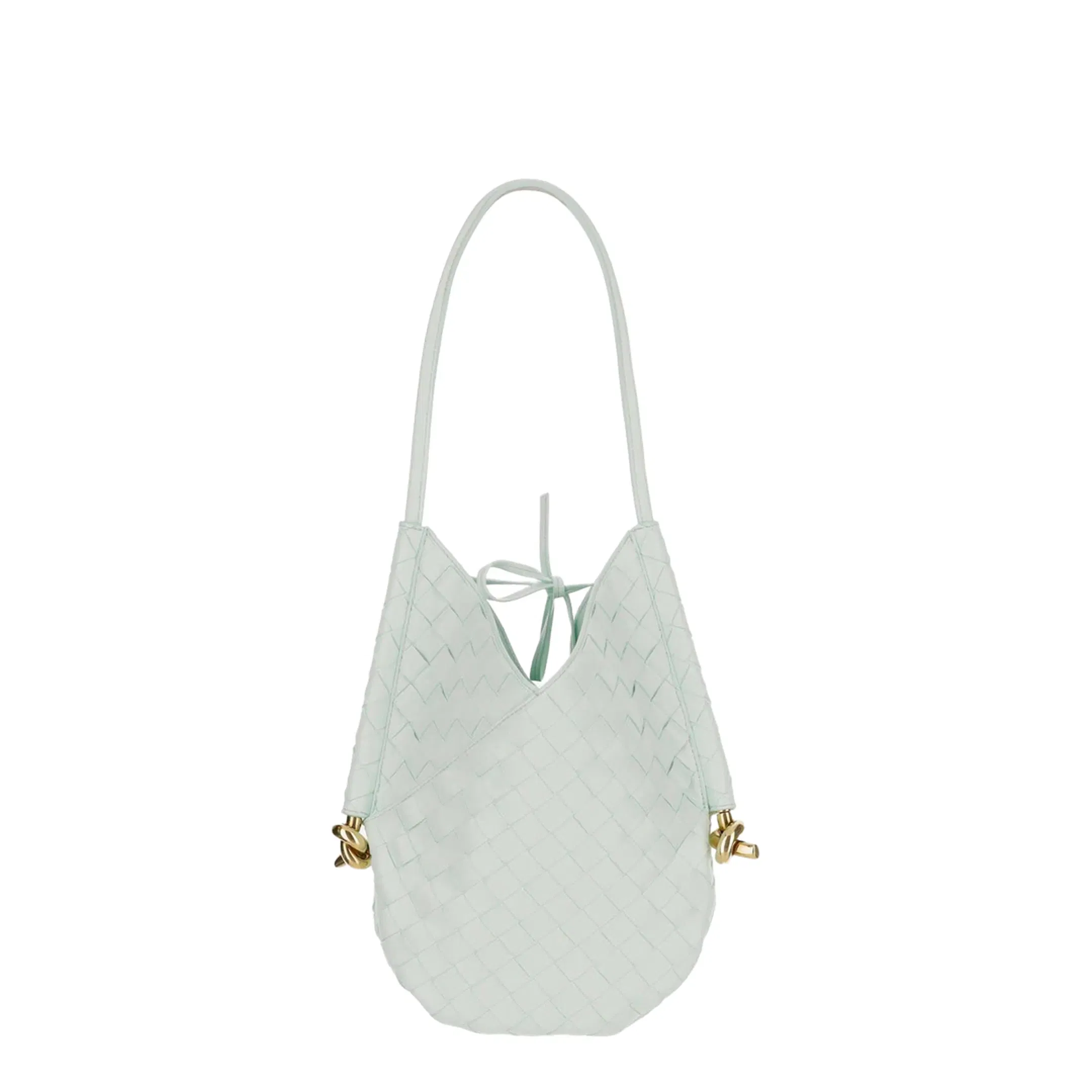 Small Solstice Leather Shoulder Bag - Light Green