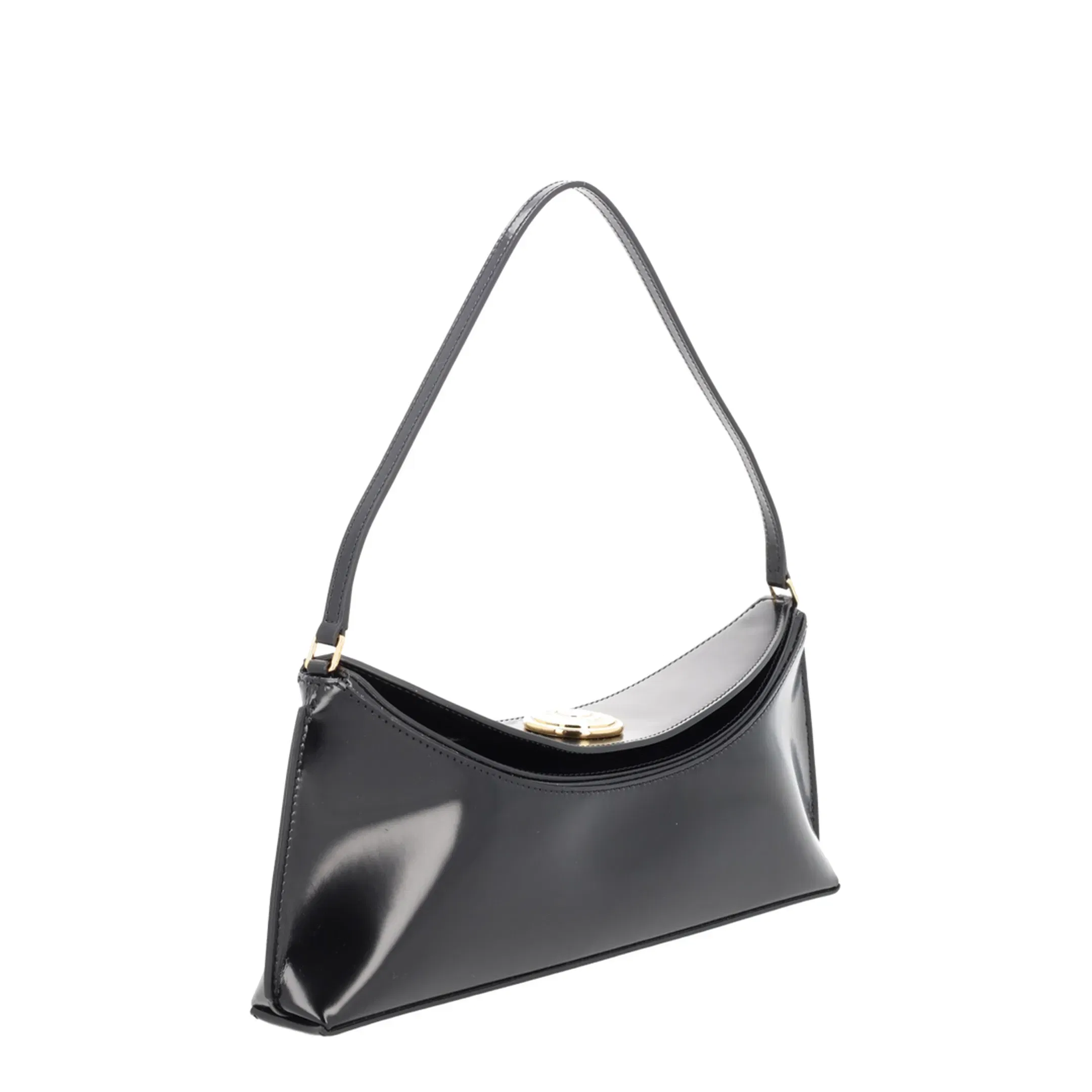 Ovalo 35cm Calf Leather Clutch - Black