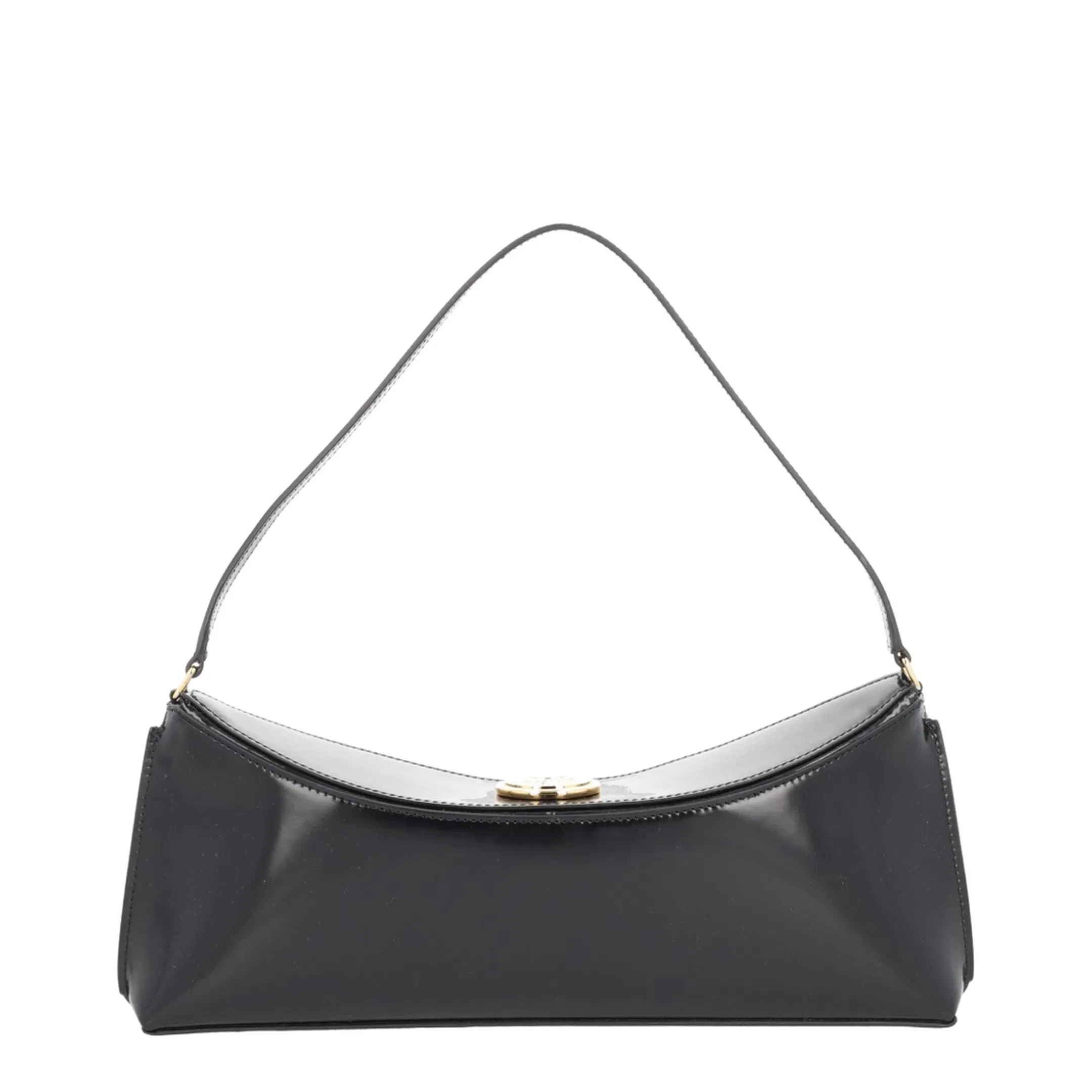 Ovalo 35cm Calf Leather Clutch - Black