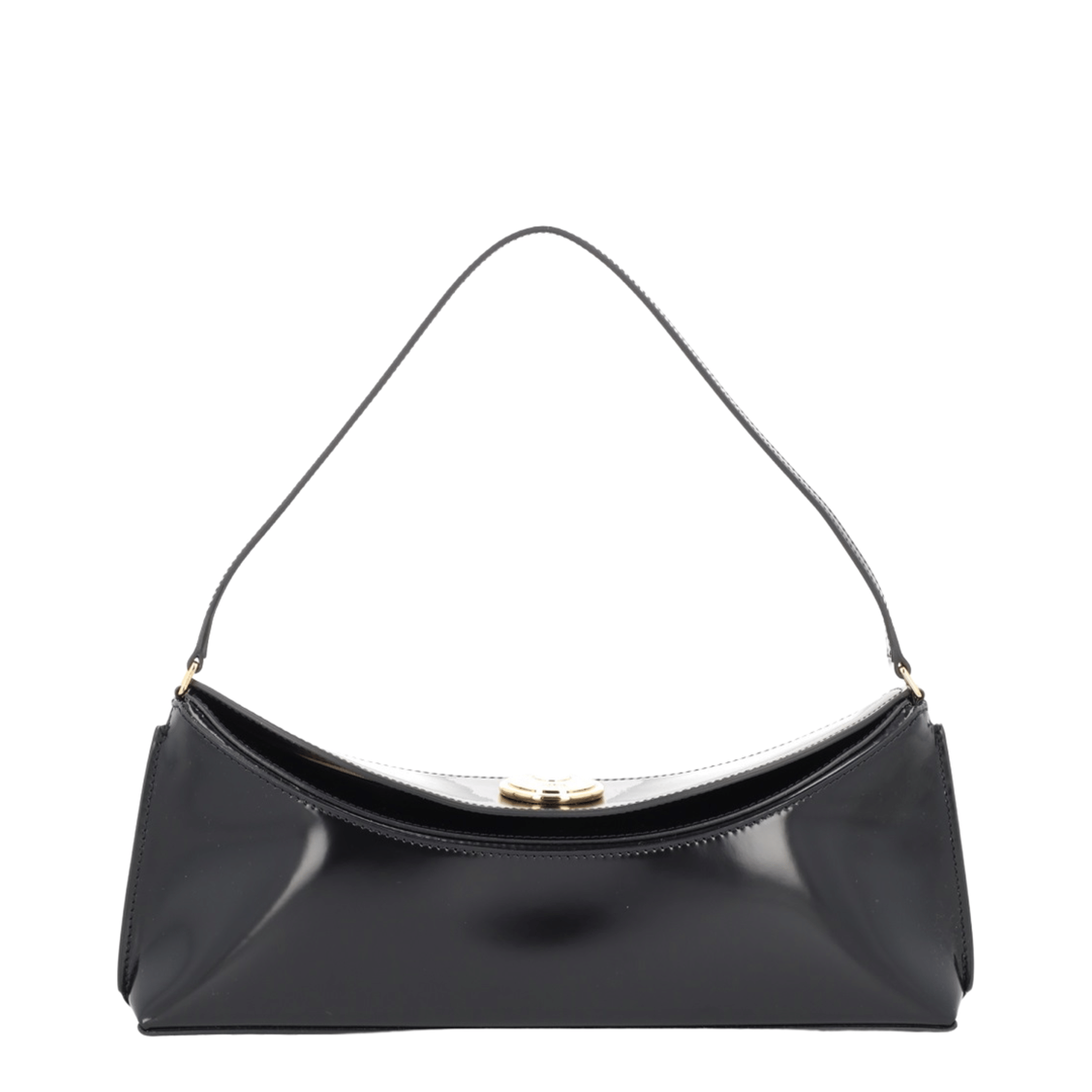 Ovalo 35cm Calf Leather Clutch - Black