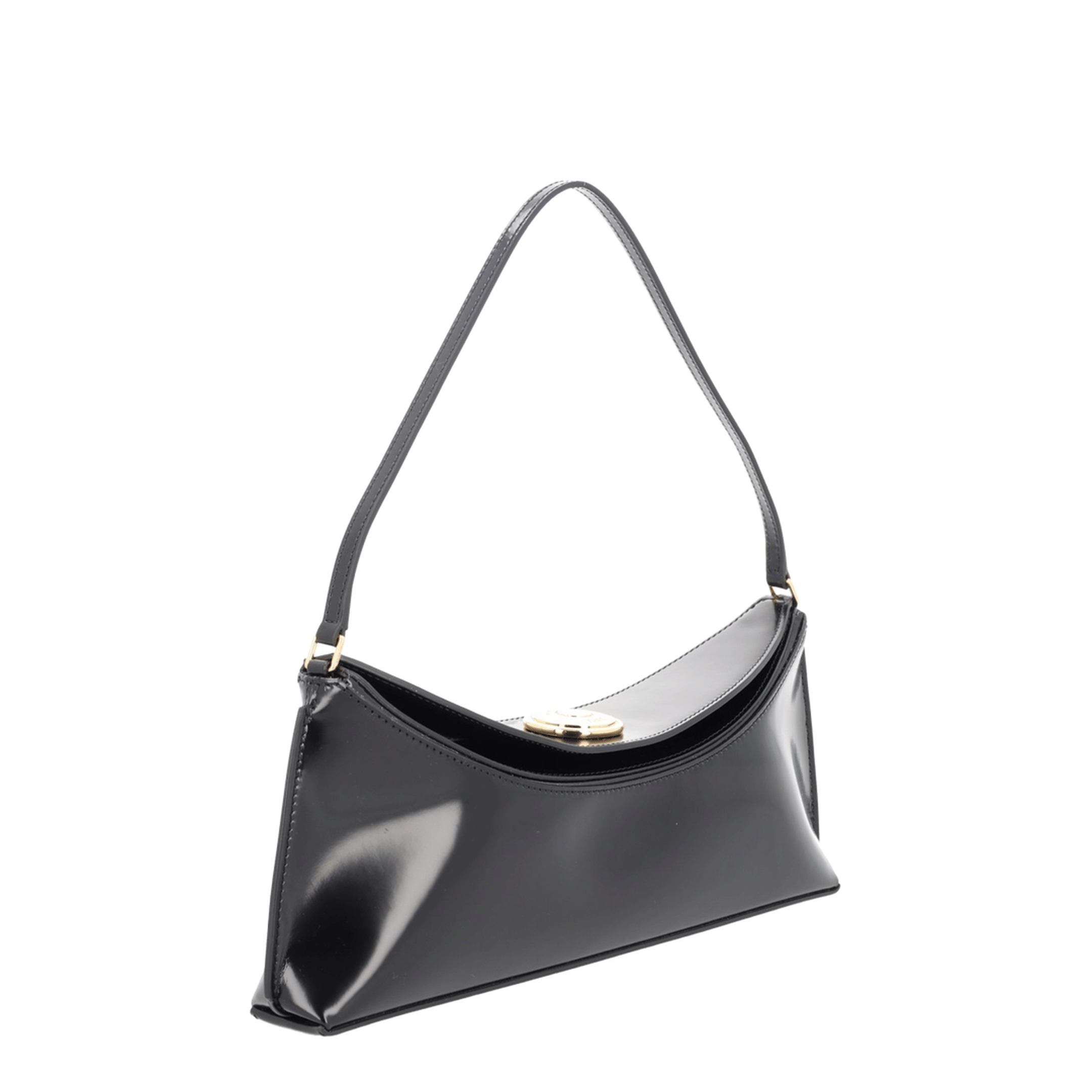 Ovalo 35cm Calf Leather Clutch - Black
