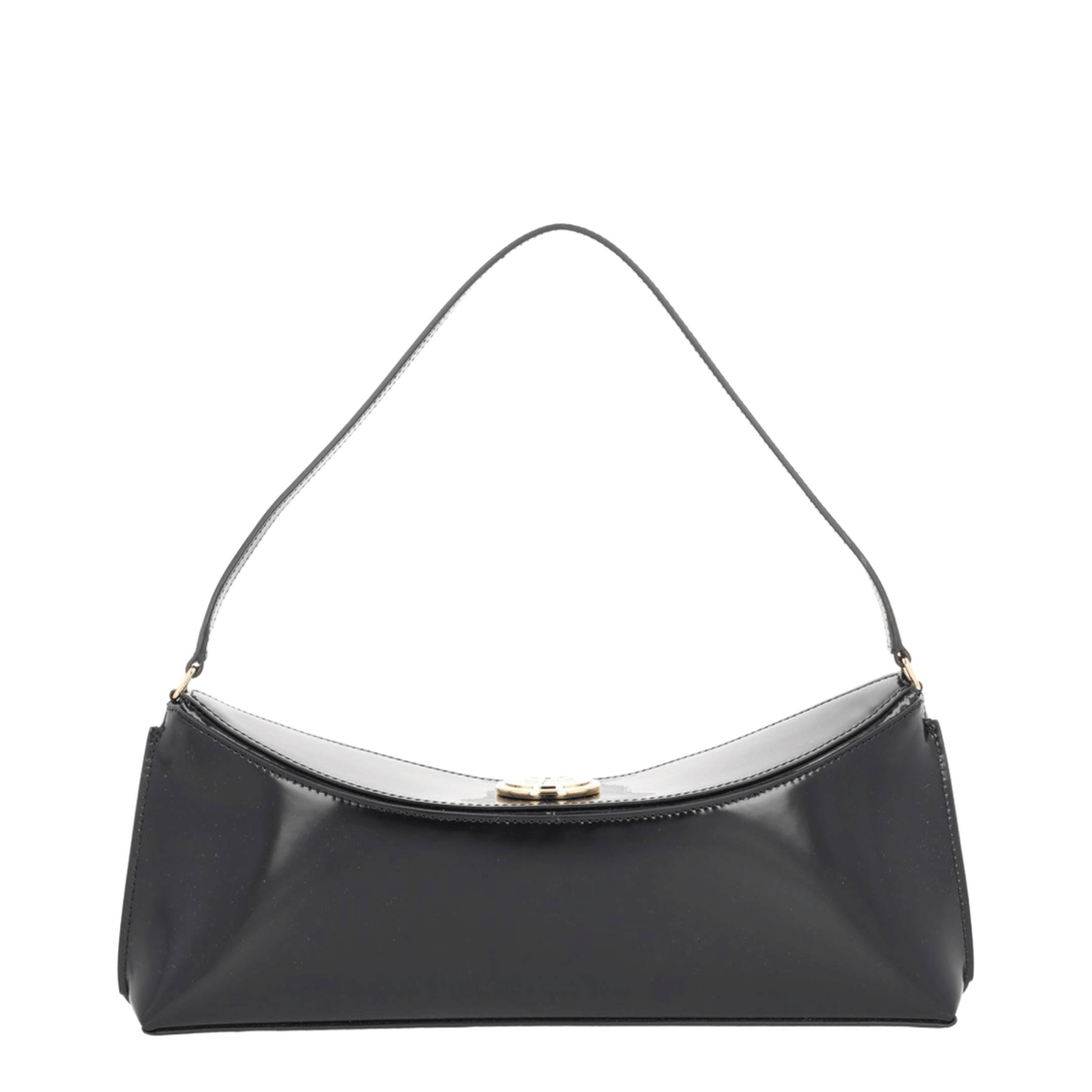 Ovalo 35cm Calf Leather Clutch - Black
