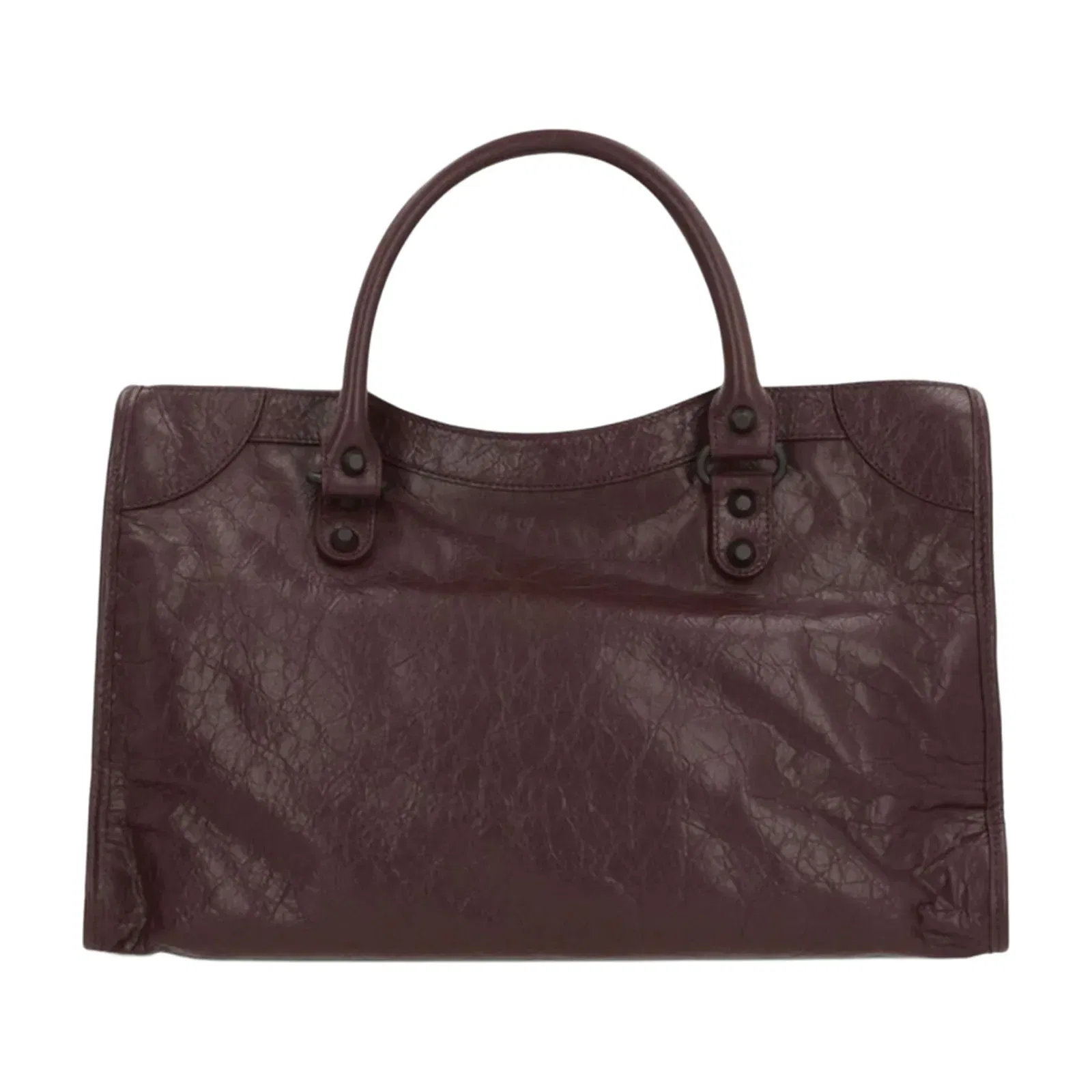 Le City Medium Arena Storico Lambskin Shoulder Bag - Dark Burgundy