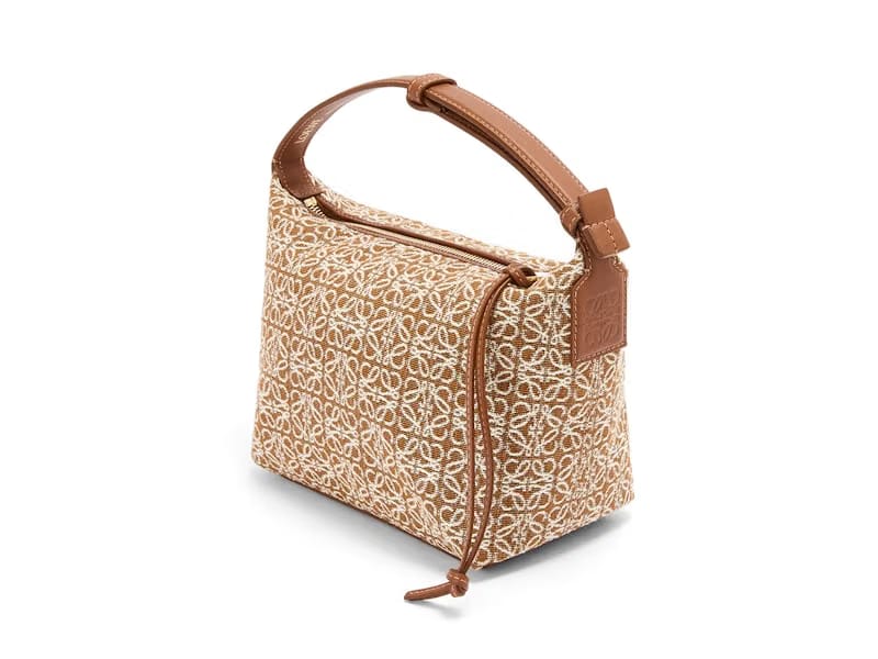 LOEWE Puzzle Bag in Satin Calfskin Small Pecan
