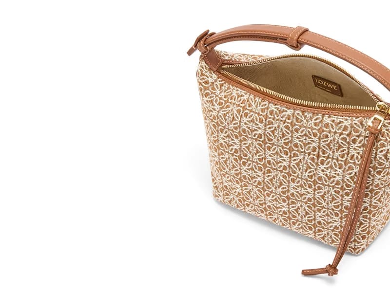 LOEWE Puzzle Bag in Satin Calfskin Small Pecan
