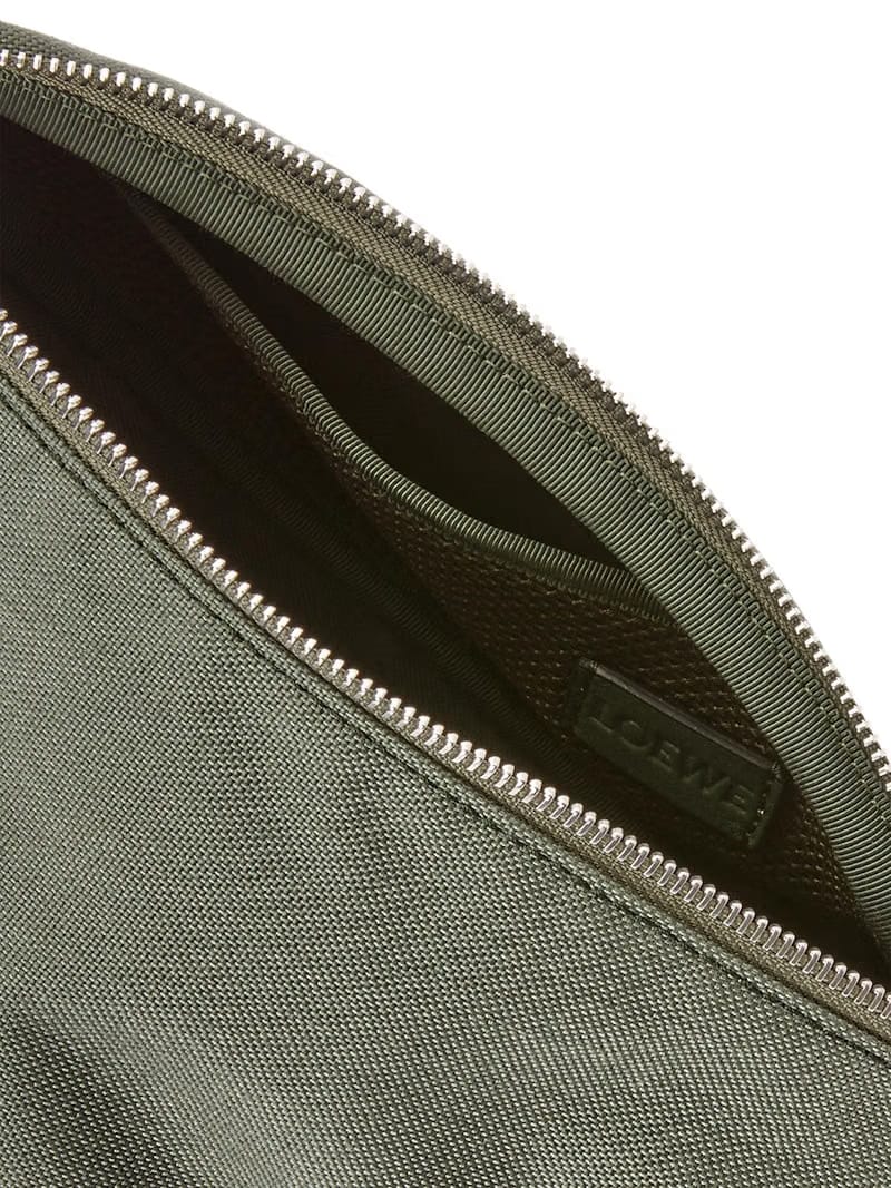 LOEWE Anton Sling in Anagram Jacquard and Canvas Khaki Green