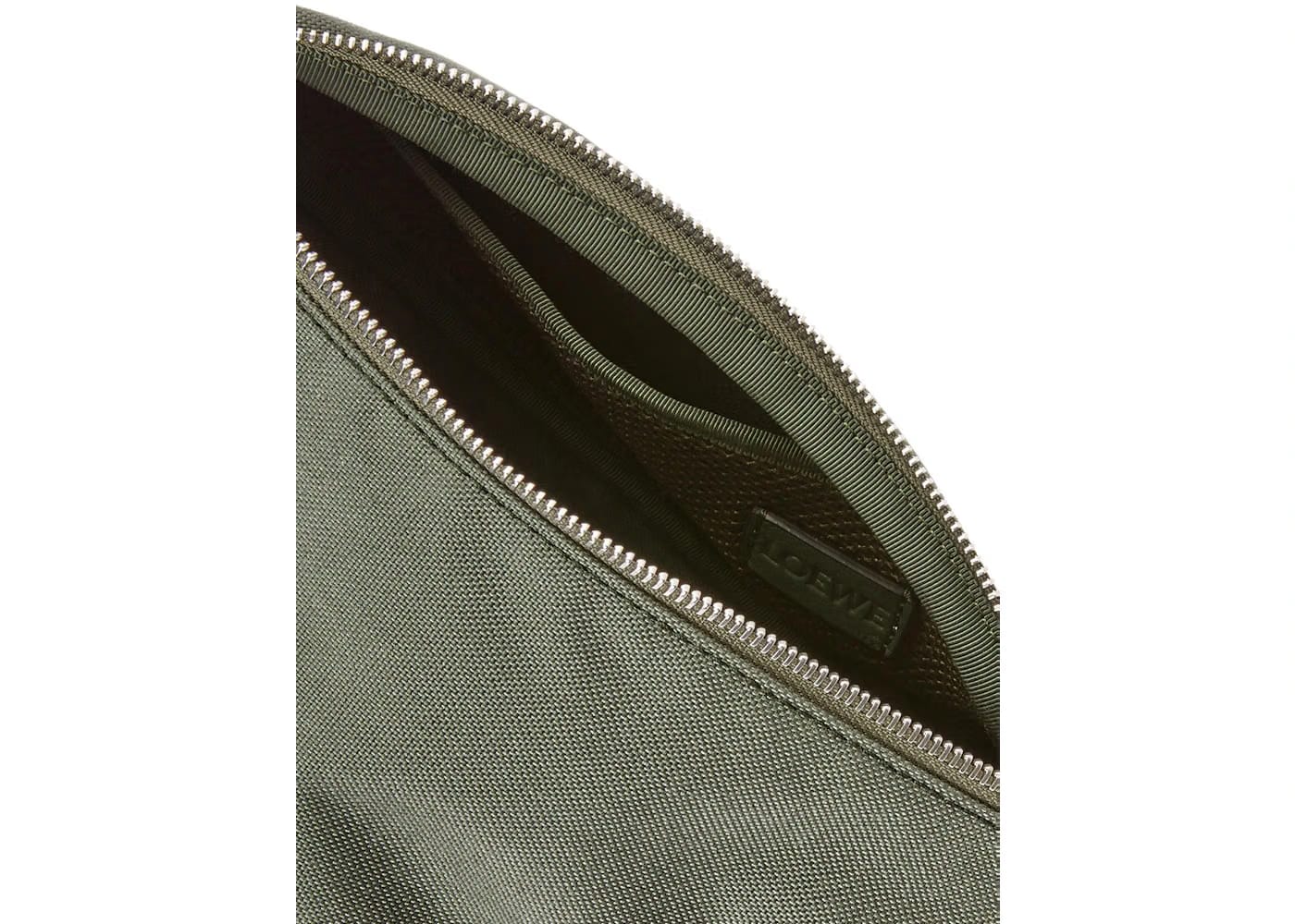LOEWE Anton Sling in Anagram Jacquard and Canvas Khaki Green
