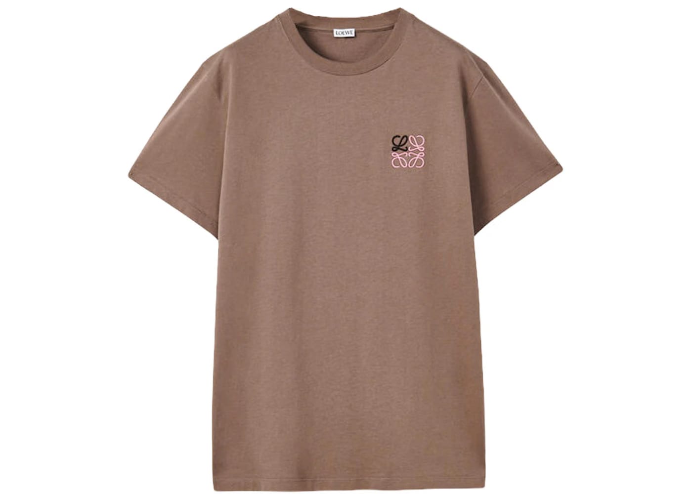 LOEWE Anagram Embroidered T-Shirt Warm Grey