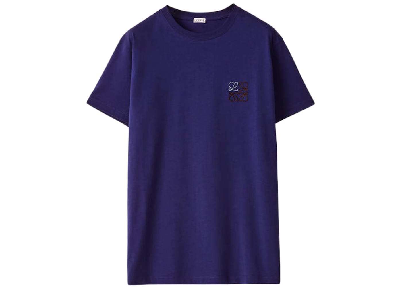 LOEWE Anagram Embroidered T-Shirt Royal Blue